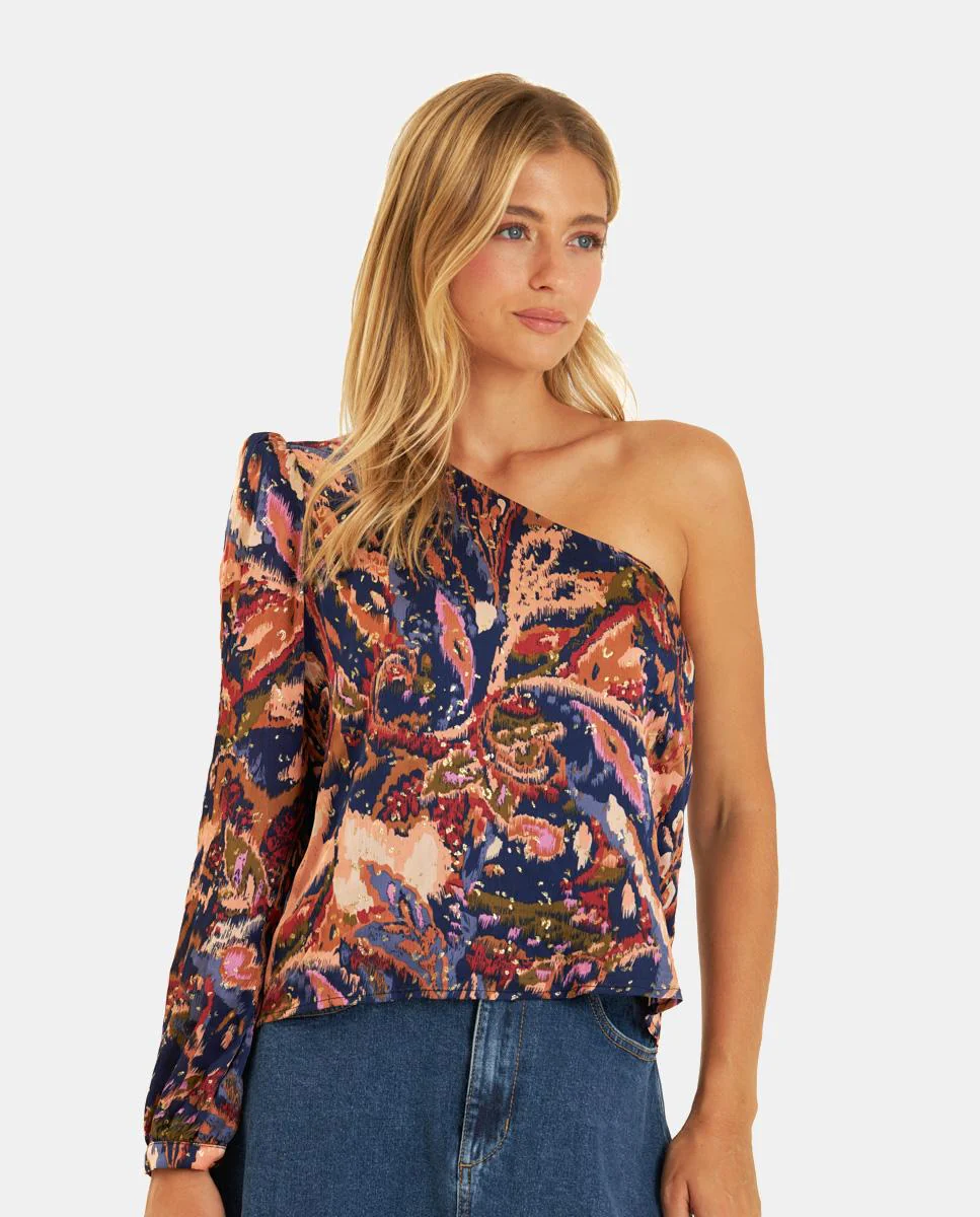 BLUSA ESTAMPADA ASIMÉTRICA - Image 2