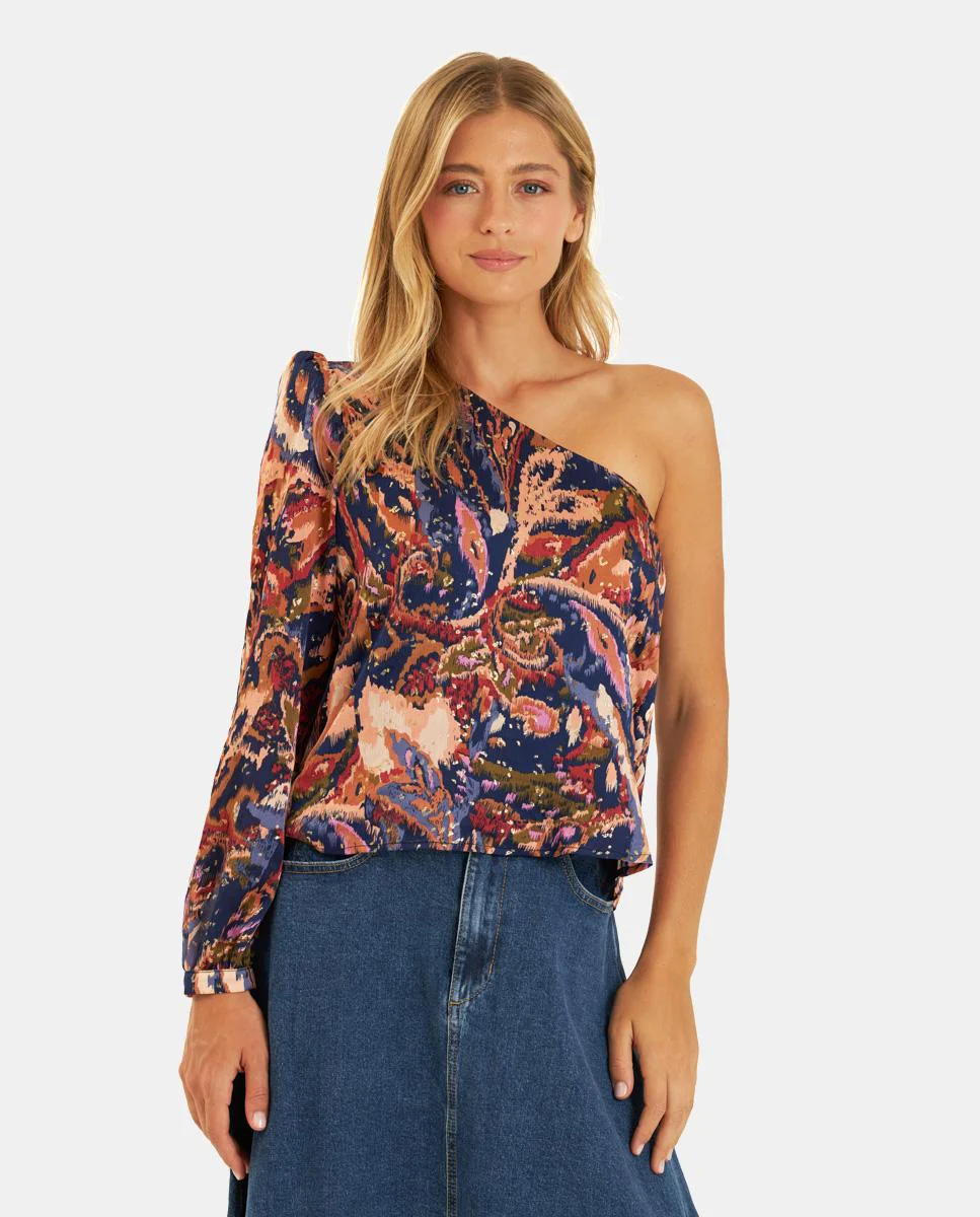 BLUSA ESTAMPADA ASIMÉTRICA - Image 4