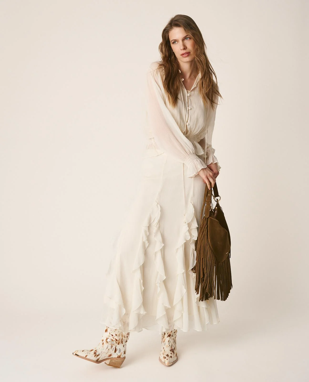 BLUSA SEMITRANSPARENTE VOLANTES - Image 6