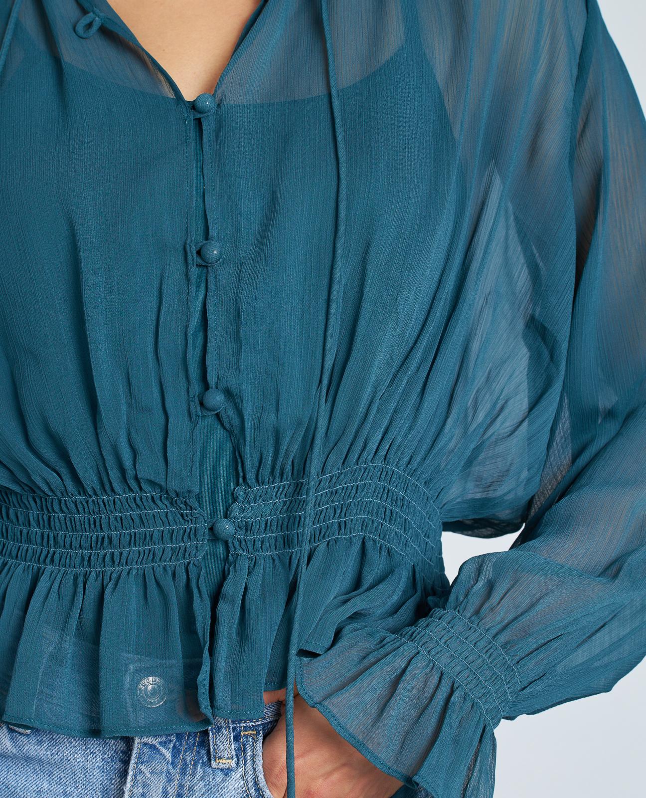 BLUSA SEMITRANSPARENTE VOLANTES - Image 6