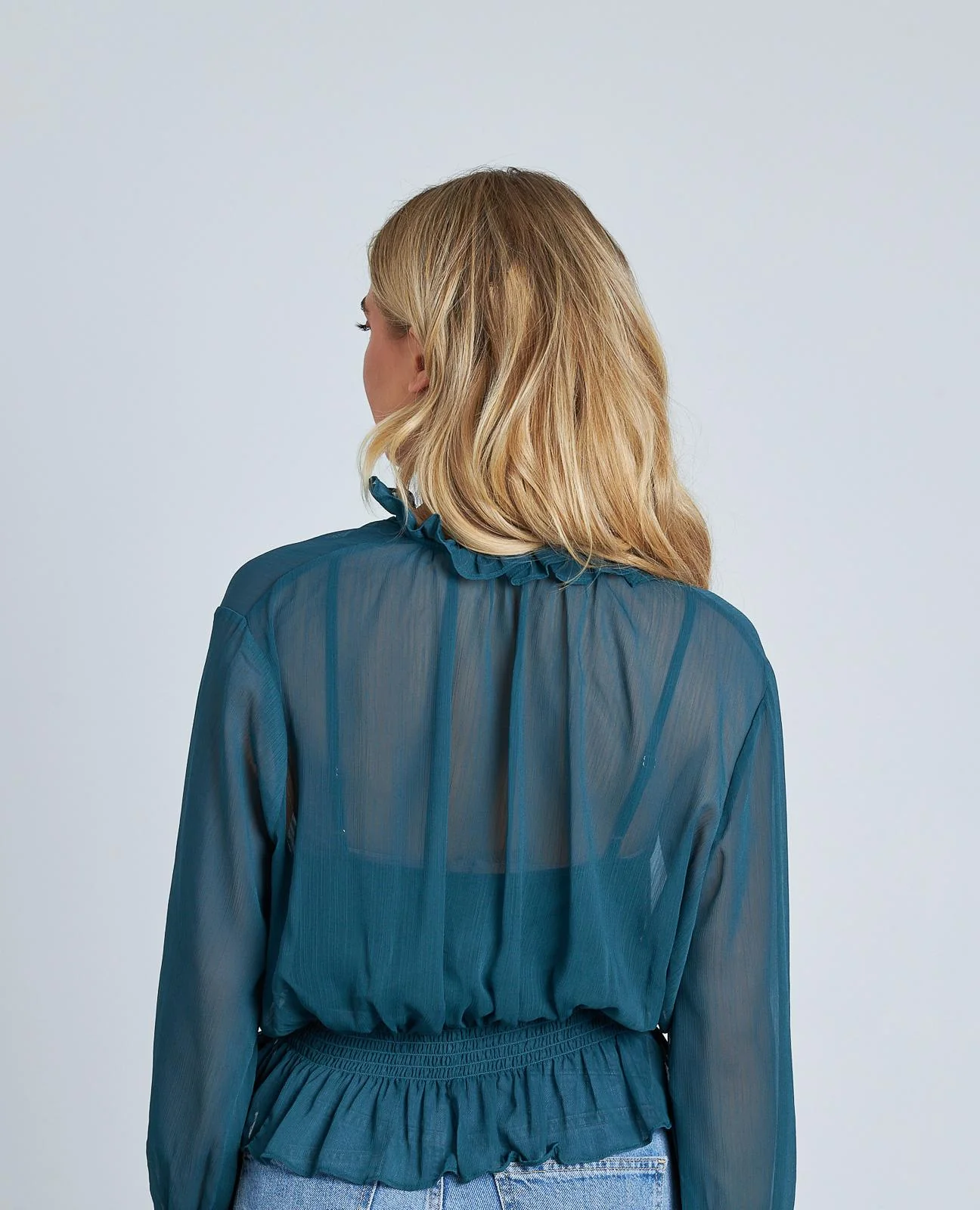 BLUSA SEMITRANSPARENTE VOLANTES - Image 7