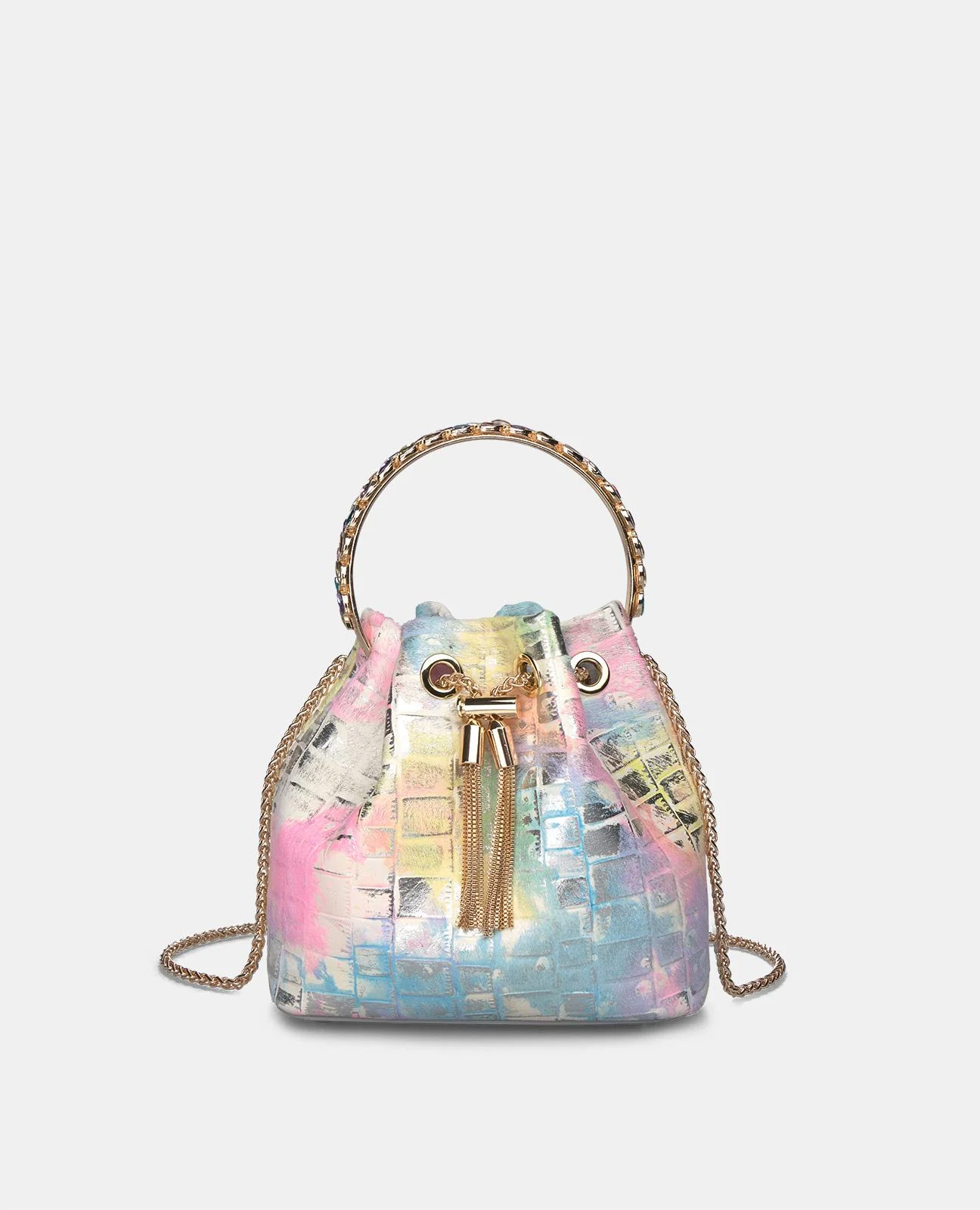 BOLSO DE MANO ASA PEDRERÍA