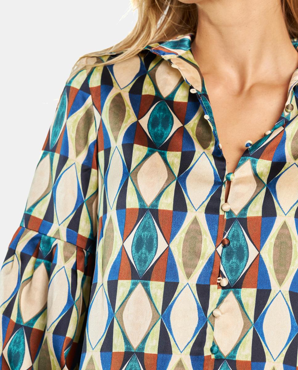 CAMISA SATINADA ESTAMPADA - Image 3