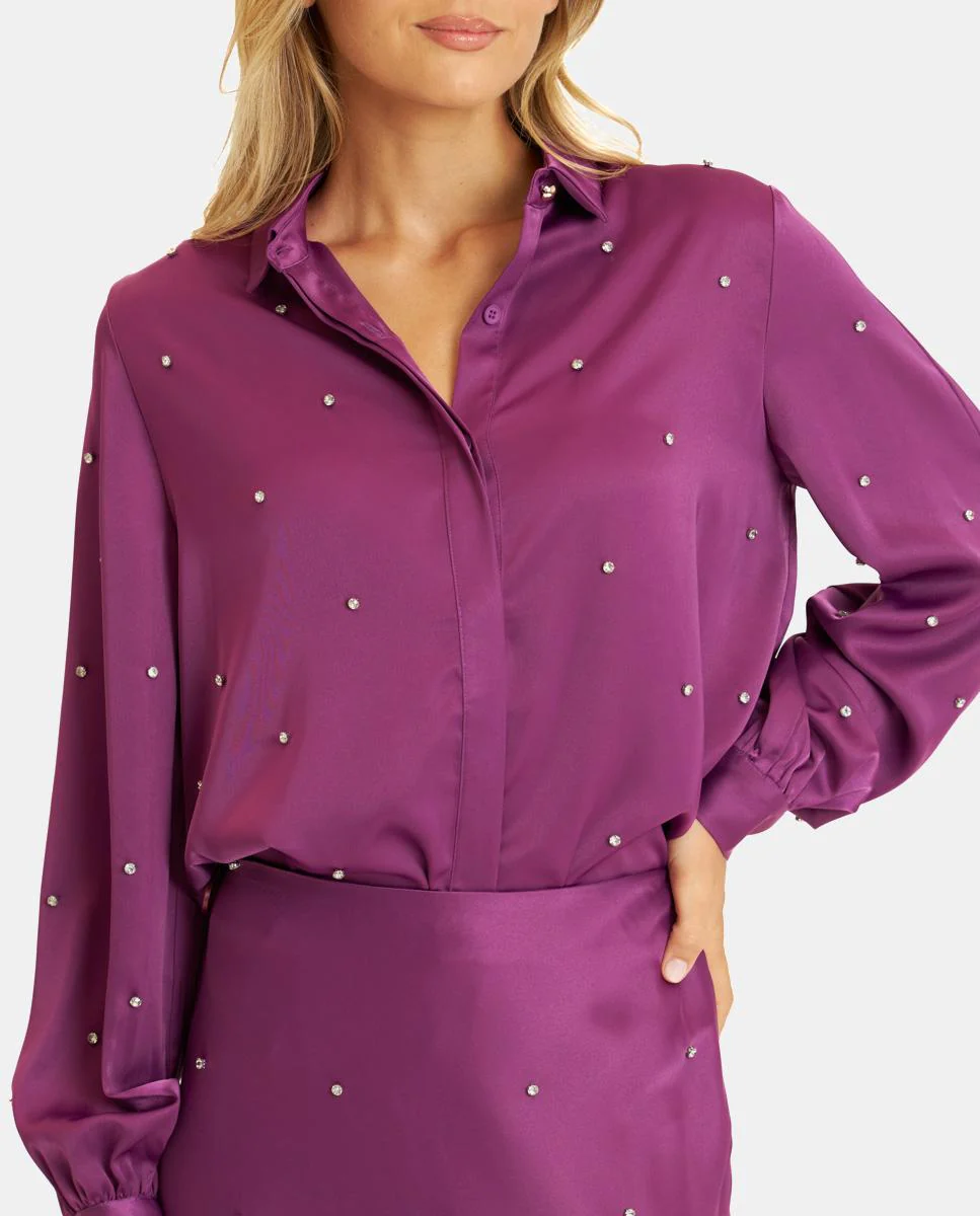 CAMISA SATINADA PEDRERÍA - Image 4