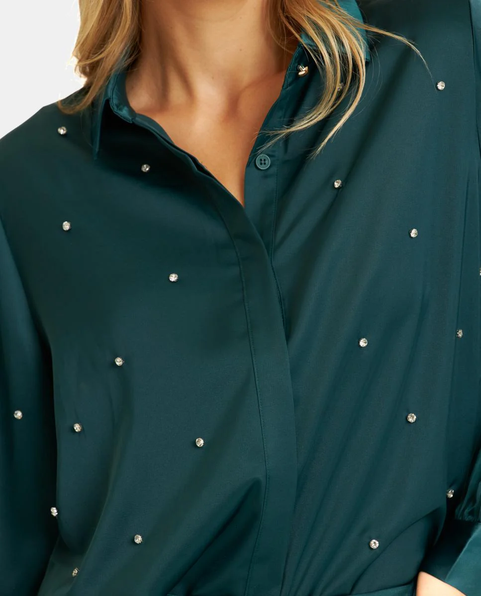 CAMISA SATINADA PEDRERÍA - Image 2