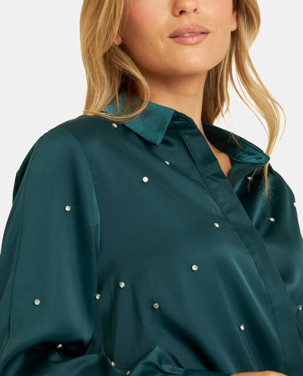 CAMISA SATINADA PEDRERÍA - Image 3
