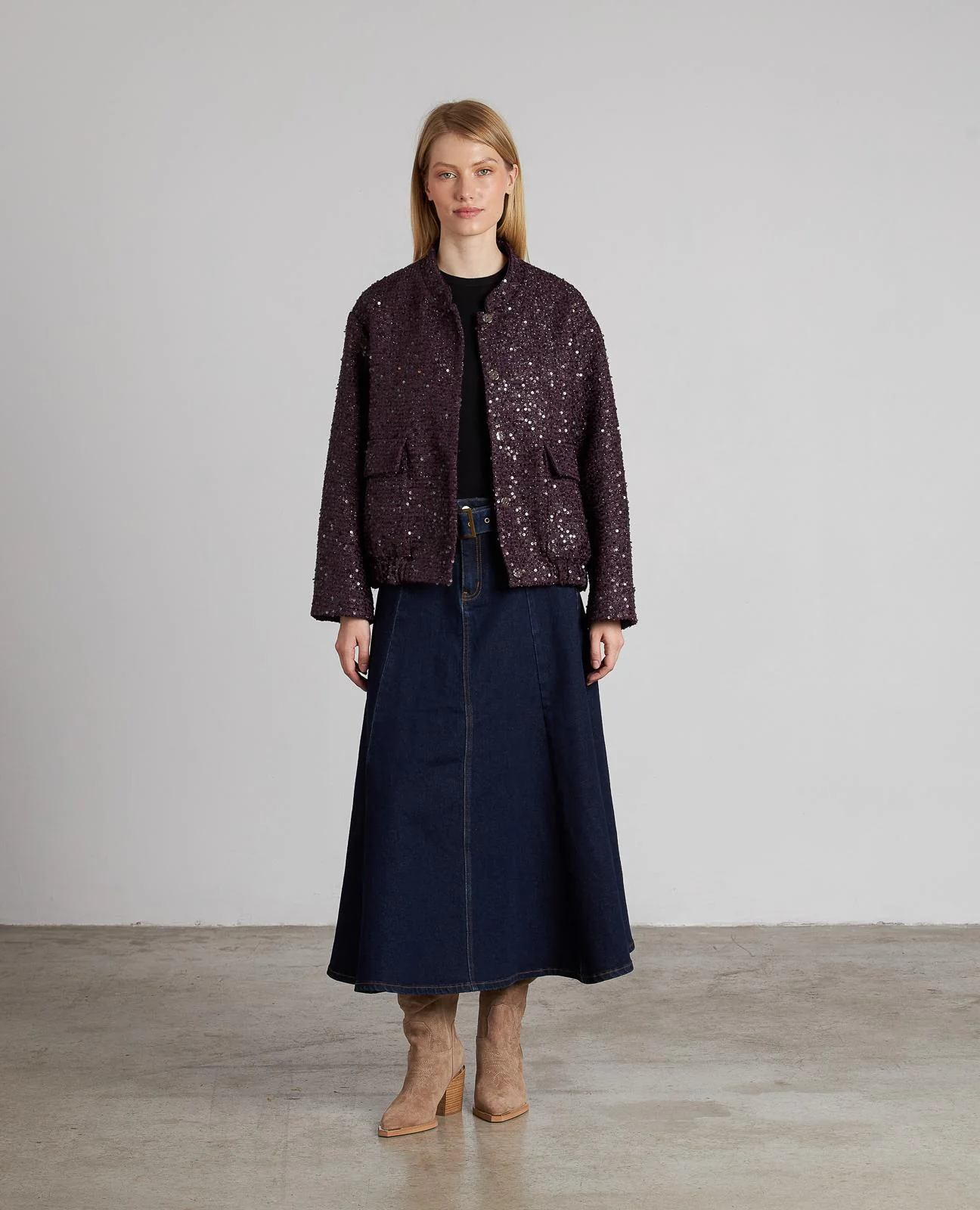 CHAQUETA BOMBER LENTEJUELAS - Image 3