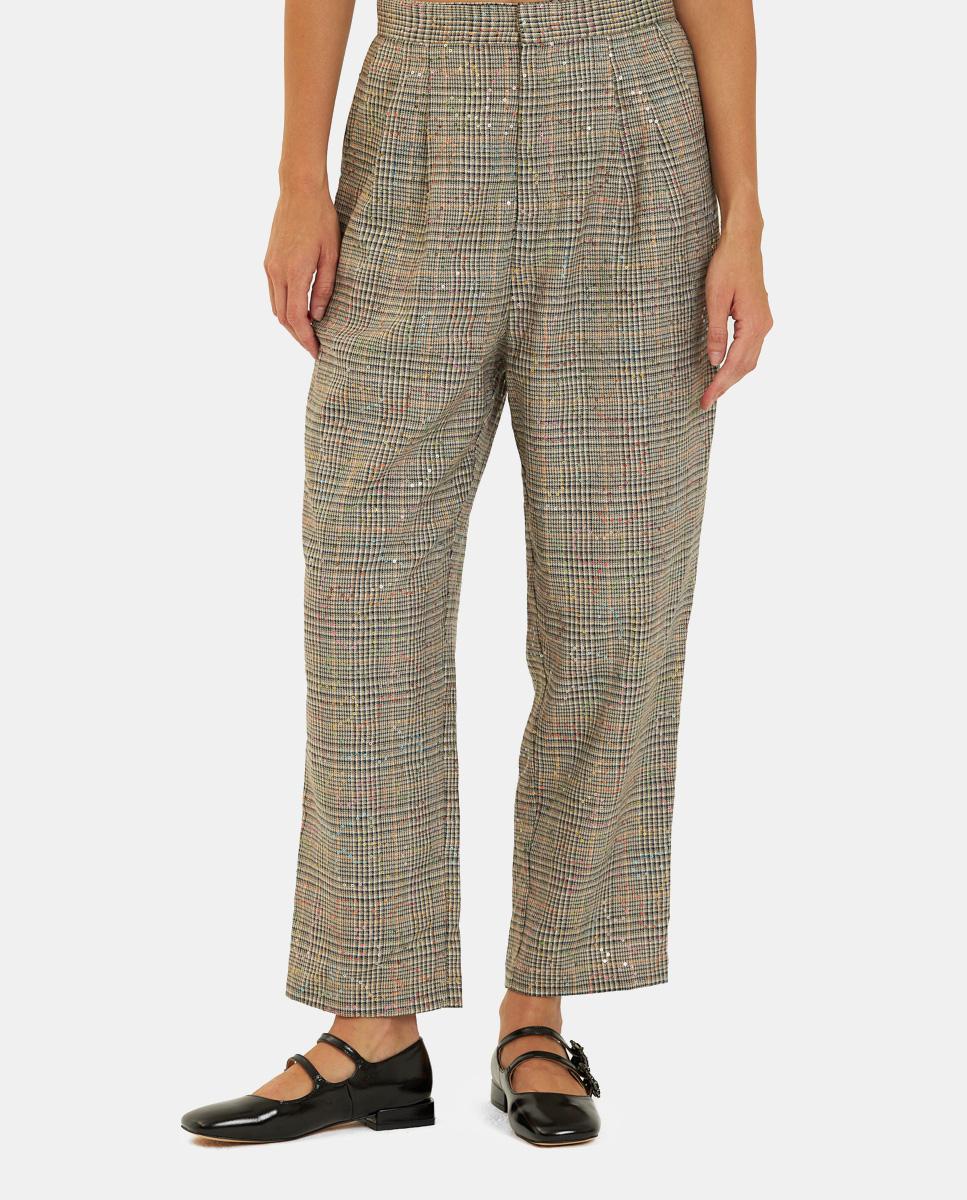 PANTALÓN CUADROS CON LENTEJUELAS - Image 2