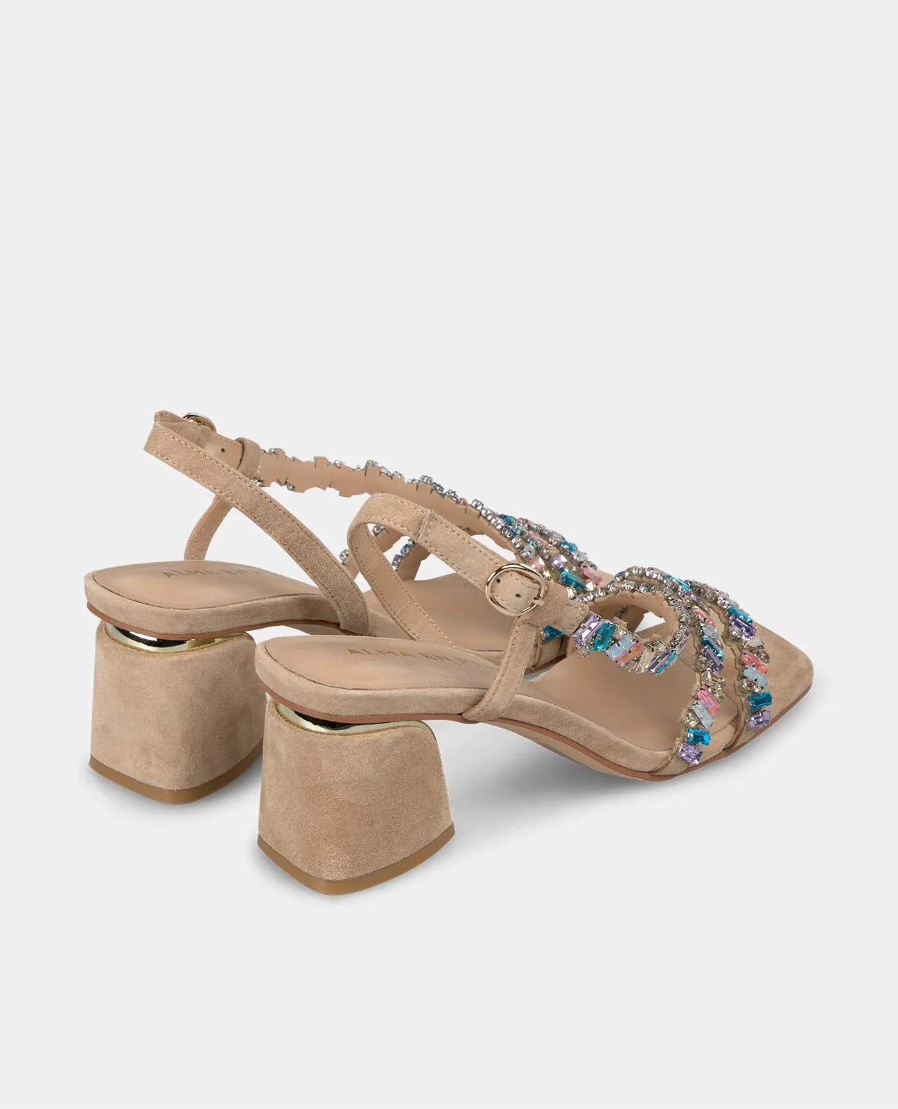 SANDALIA TACÓN TIRAS JOYA - Image 3