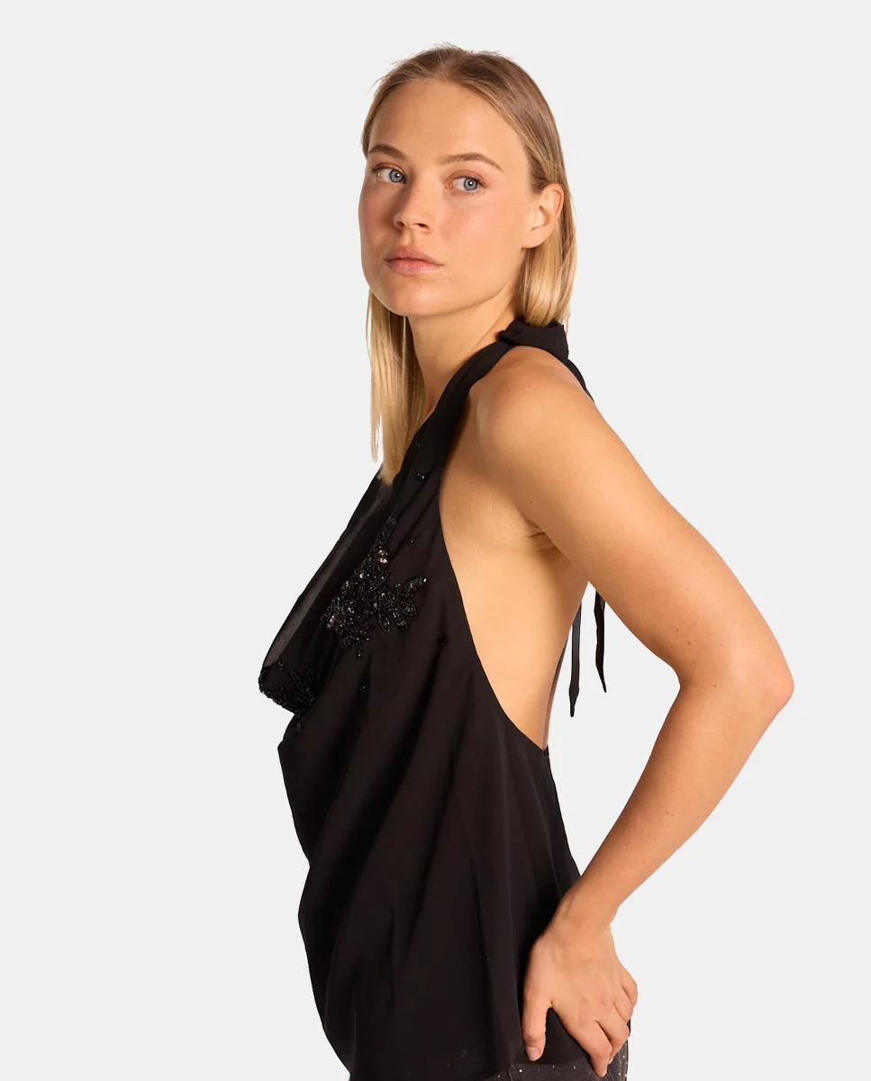 TOP HALTER BORDADOS FLOR - Image 4