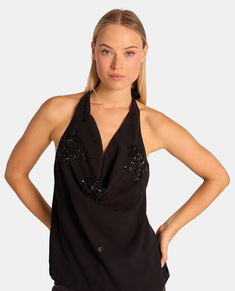 TOP HALTER BORDADOS FLOR - Image 5