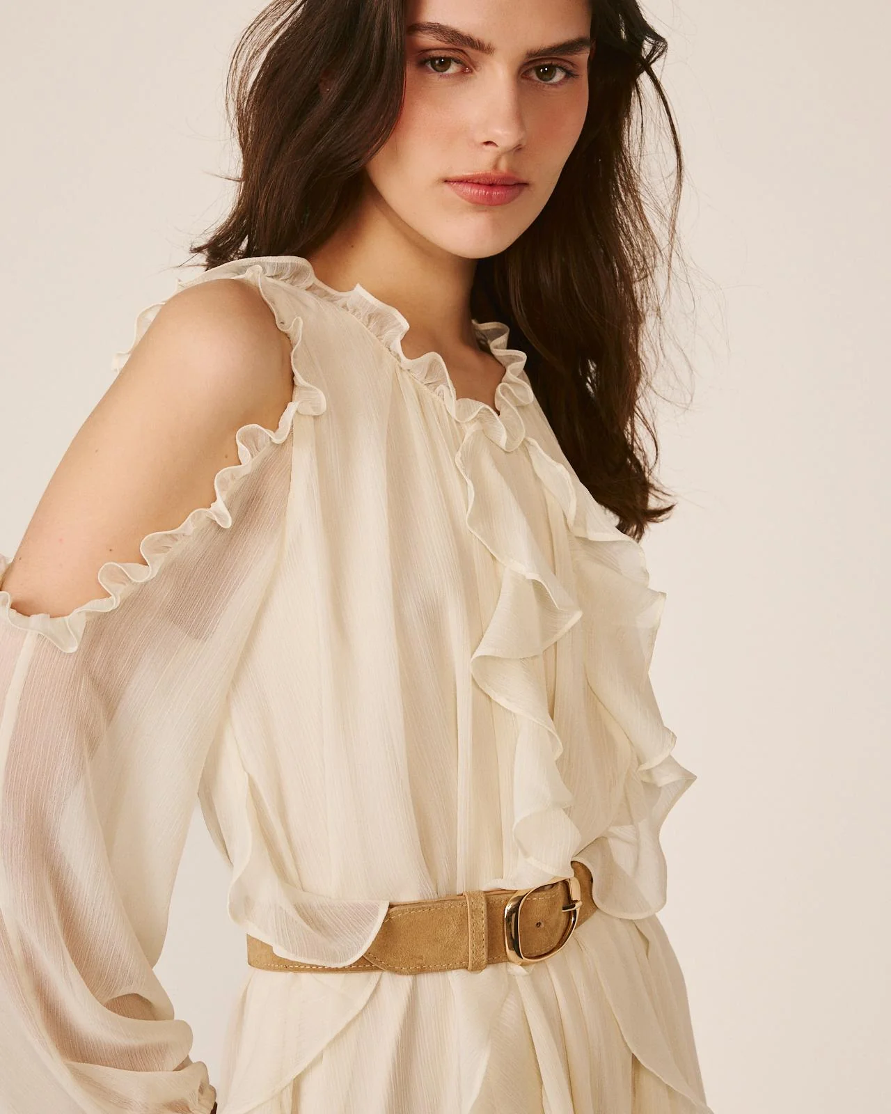 VESTIDO MIDI FLUIDO VOLANTES - Image 3