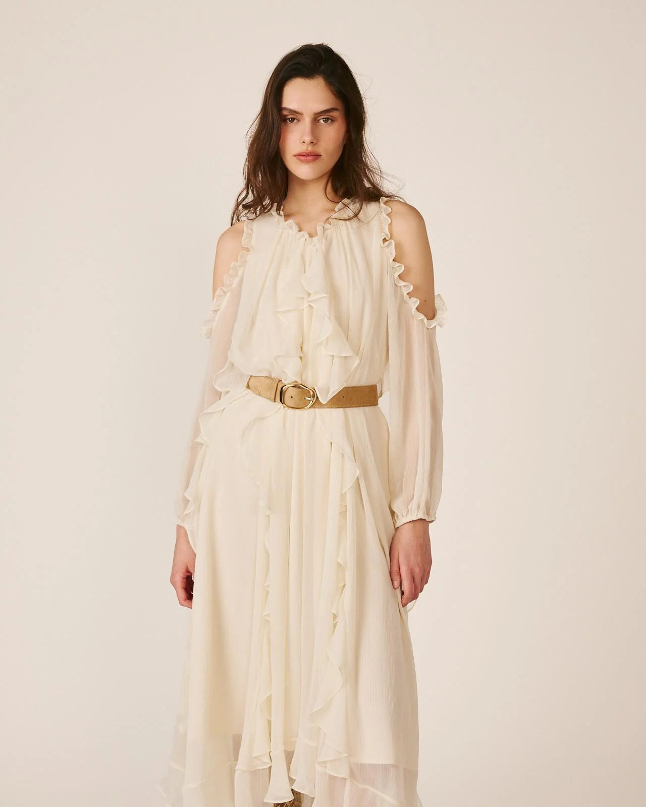 VESTIDO MIDI FLUIDO VOLANTES - Image 4