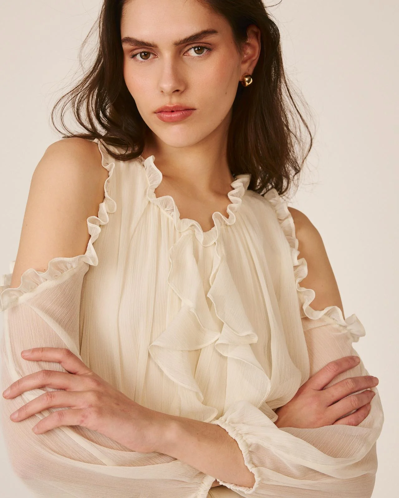 VESTIDO MIDI FLUIDO VOLANTES - Image 5