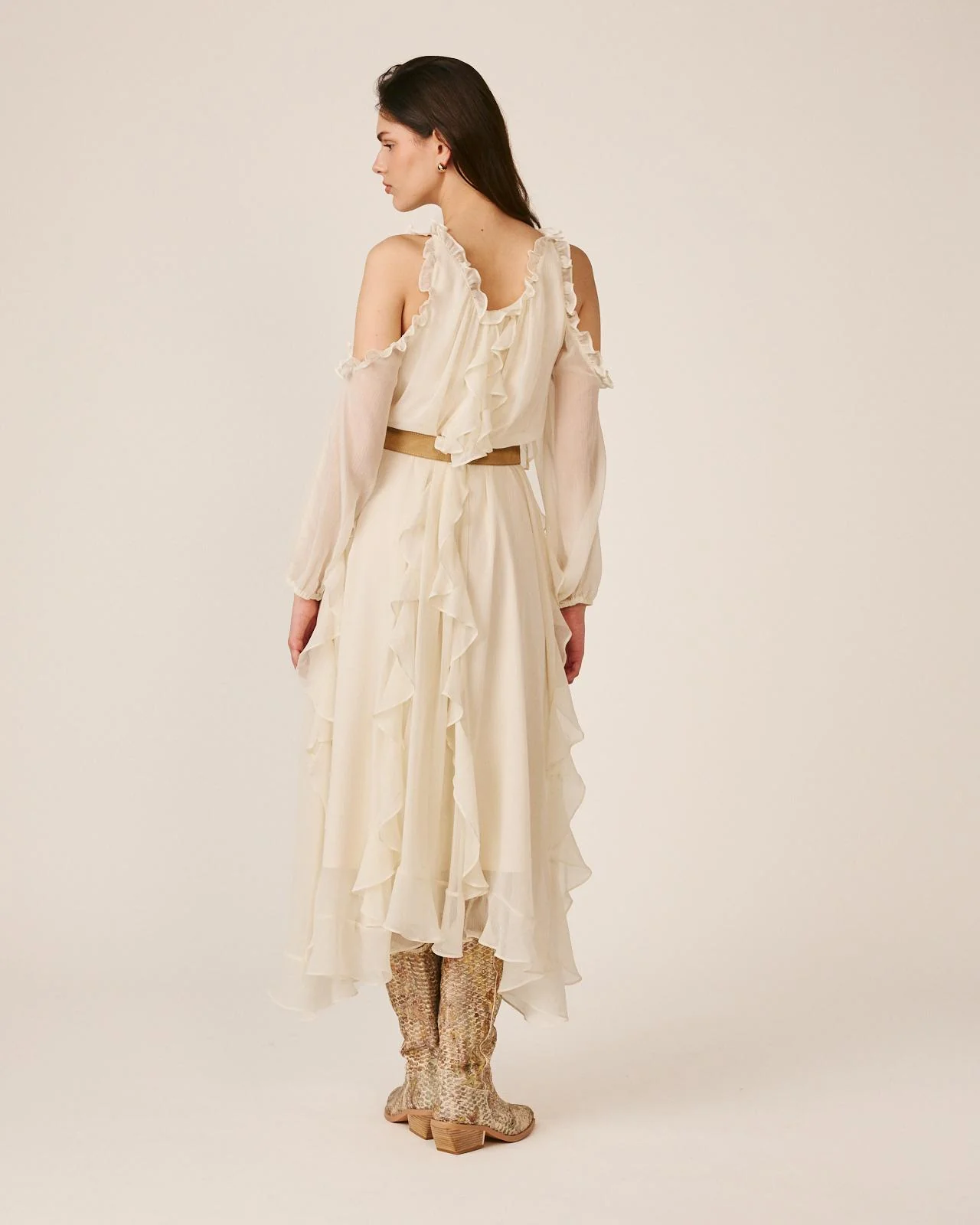 VESTIDO MIDI FLUIDO VOLANTES - Image 6