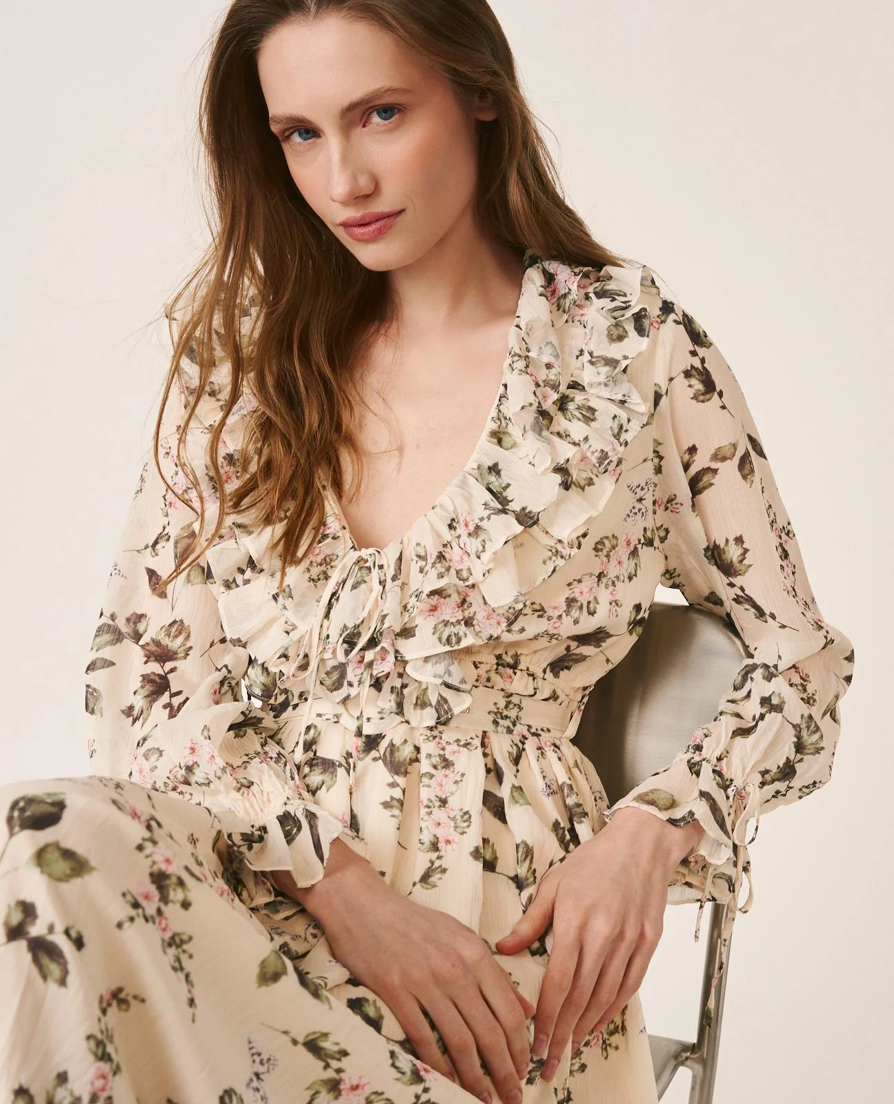 VESTIDO LARGO FLORES - Image 4