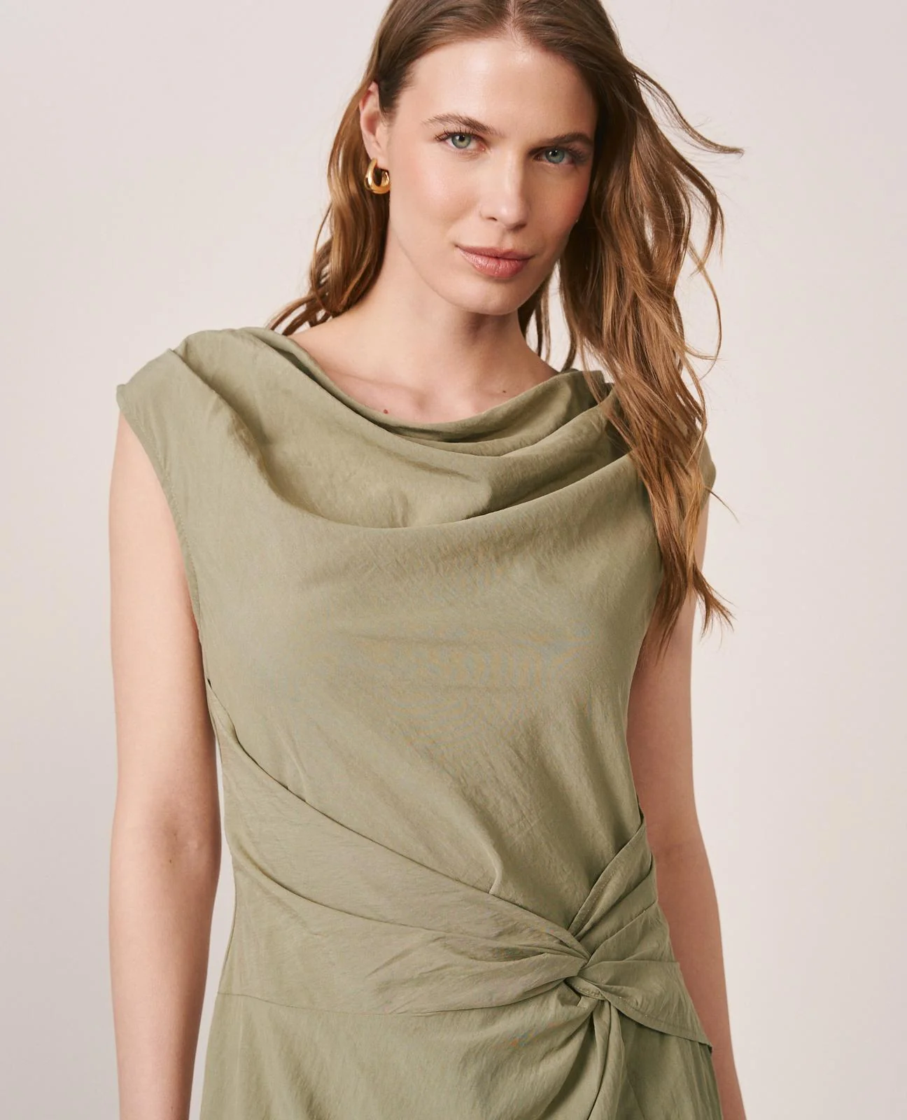 VESTIDO CUELLO DRAPEADO - Image 5