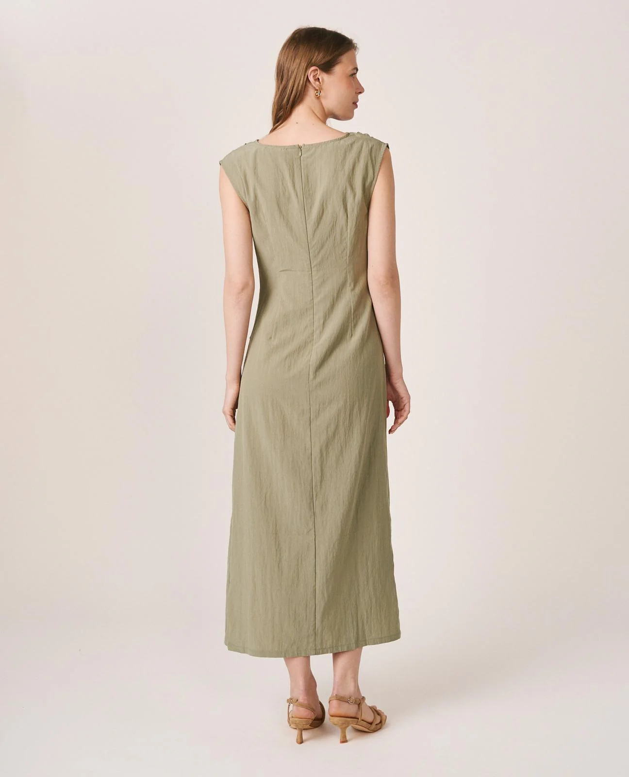 VESTIDO CUELLO DRAPEADO - Image 8