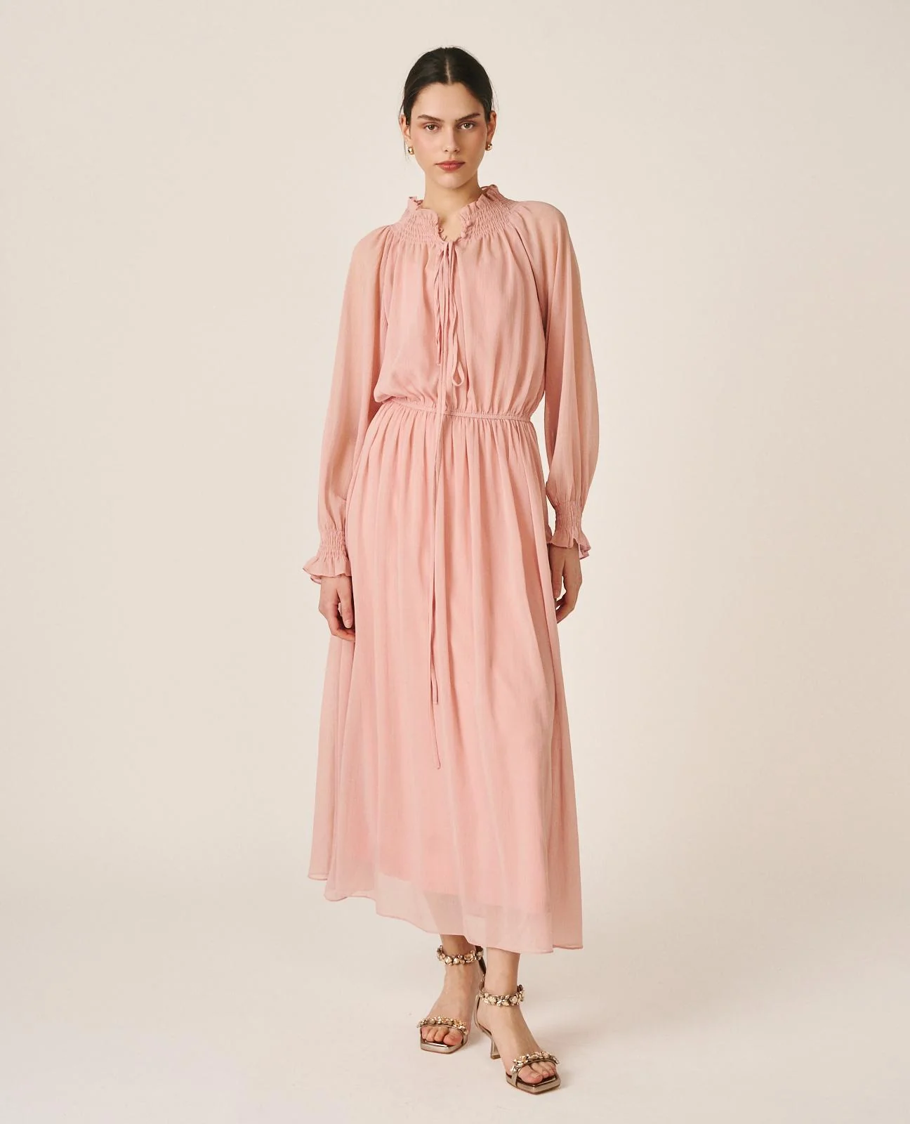 VESTIDO CUELLO FRUNCIDO - Image 2