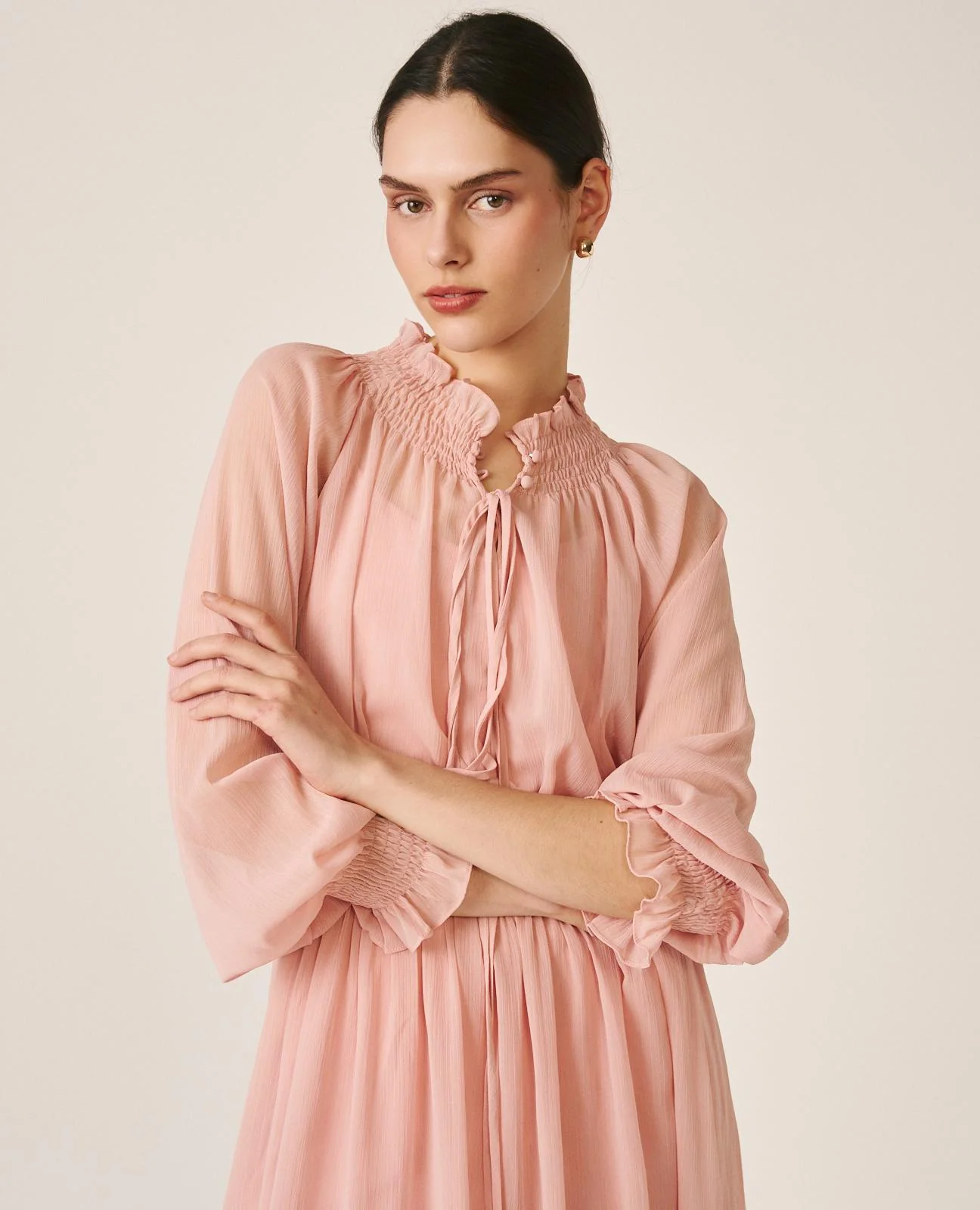 VESTIDO CUELLO FRUNCIDO - Image 5