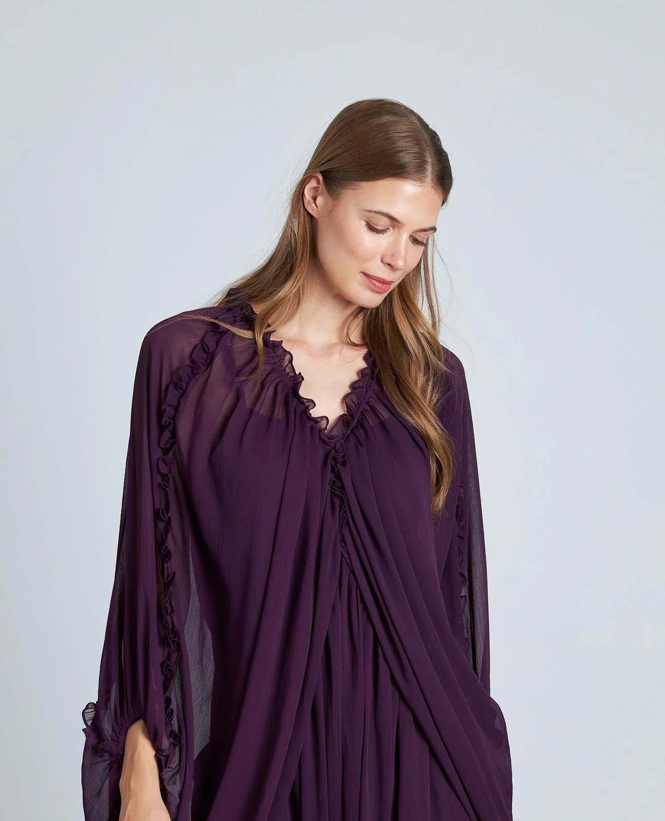 VESTIDO DRAPEADO SEMITRANSPARENTE - Image 4