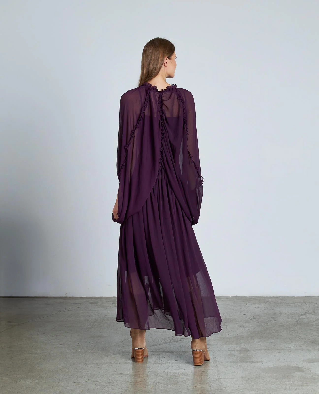 VESTIDO DRAPEADO SEMITRANSPARENTE - Image 7