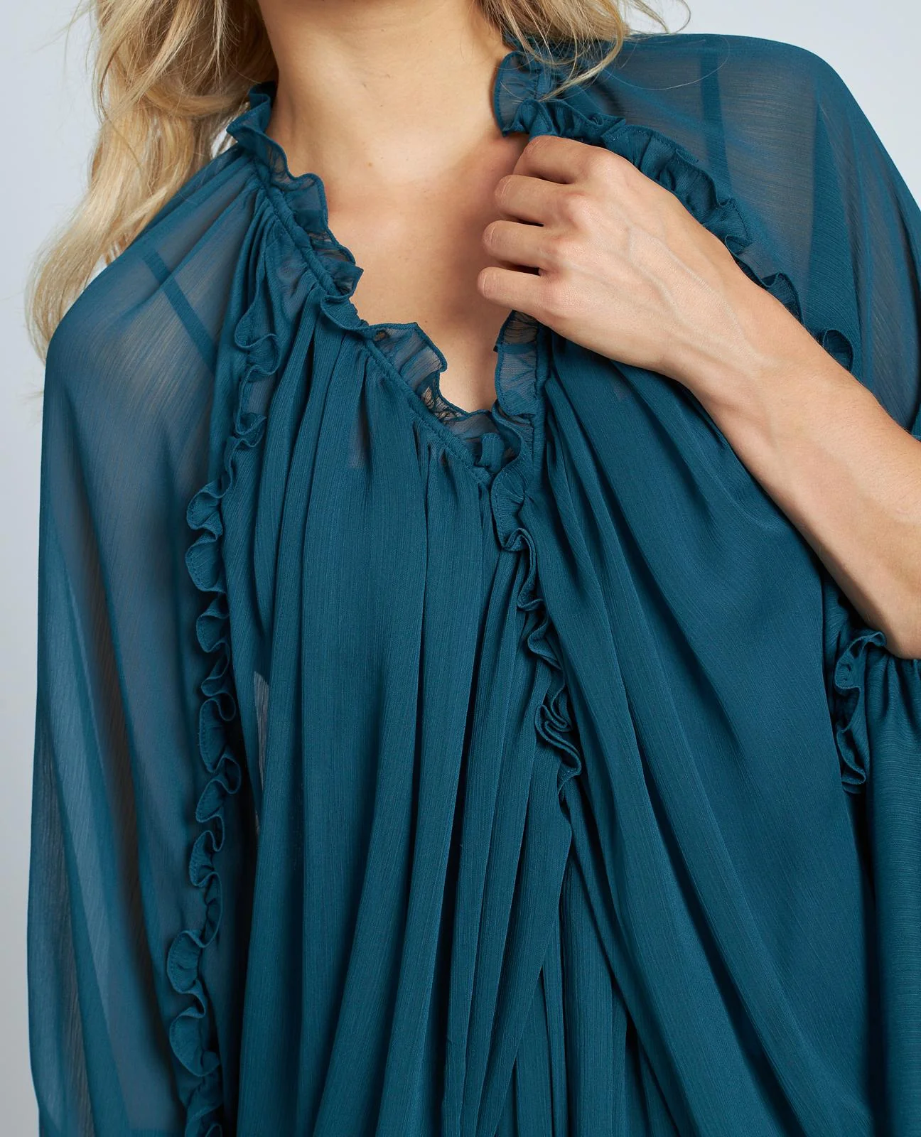 VESTIDO DRAPEADO SEMITRANSPARENTE - Image 4