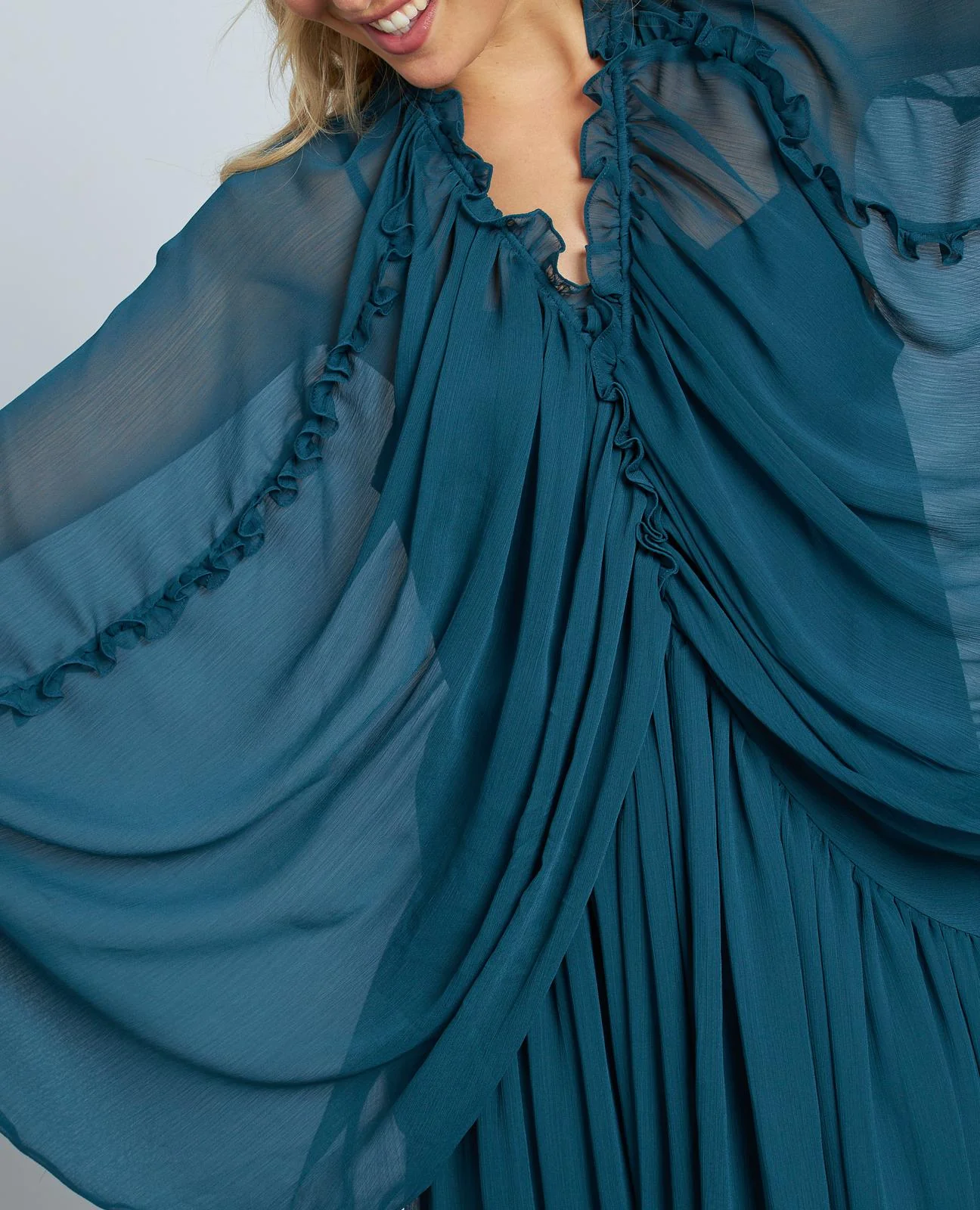 VESTIDO DRAPEADO SEMITRANSPARENTE - Image 5