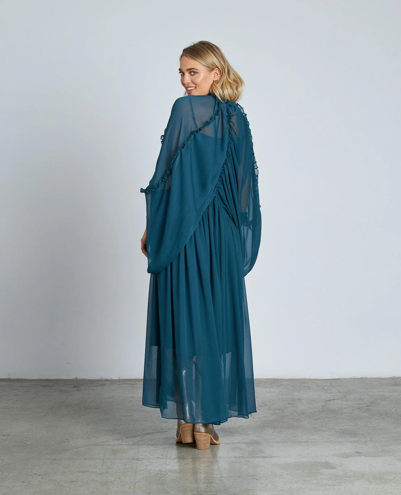 VESTIDO DRAPEADO SEMITRANSPARENTE - Image 6