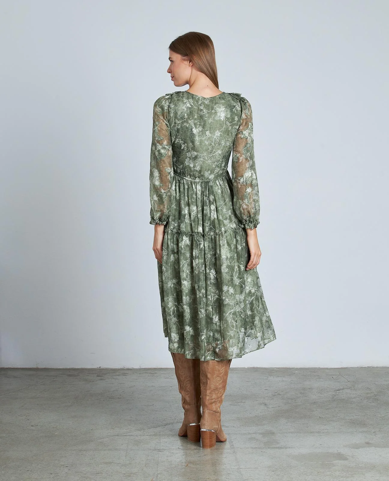 VESTIDO ESTAMPADO CINTURA AJUSTABLE - Image 7