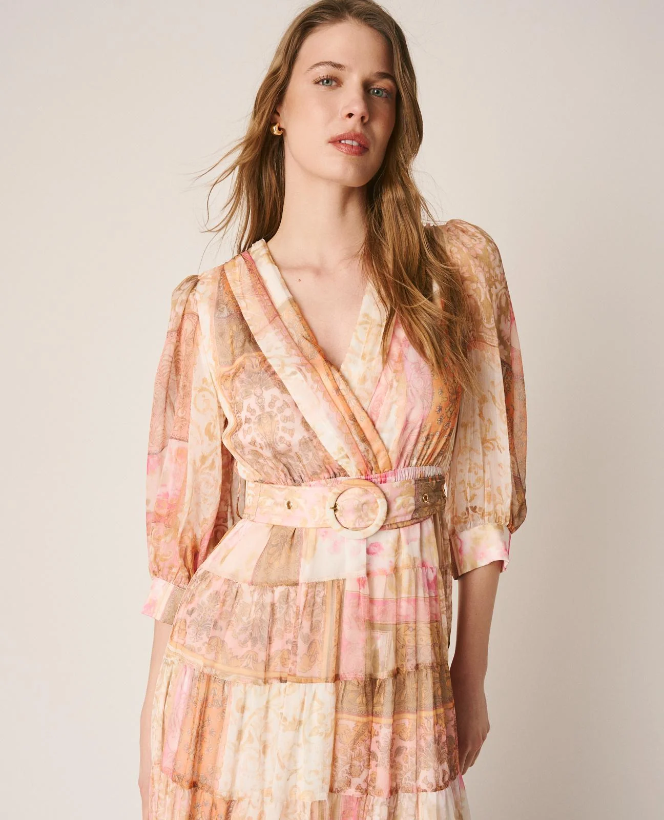 VESTIDO ESTAMPADO CINTURÓN - Image 3