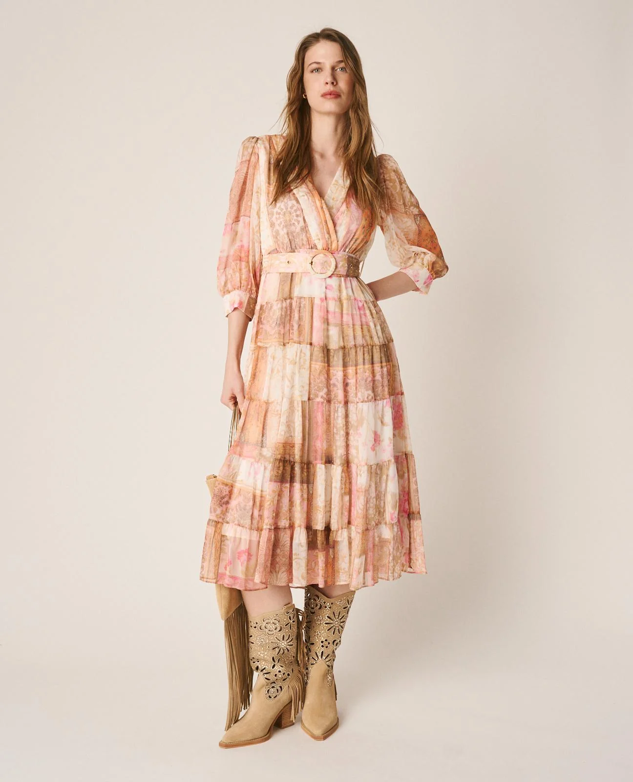 VESTIDO ESTAMPADO CINTURÓN - Image 4