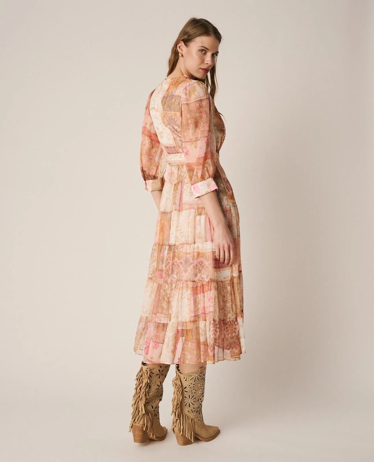 VESTIDO ESTAMPADO CINTURÓN - Image 7
