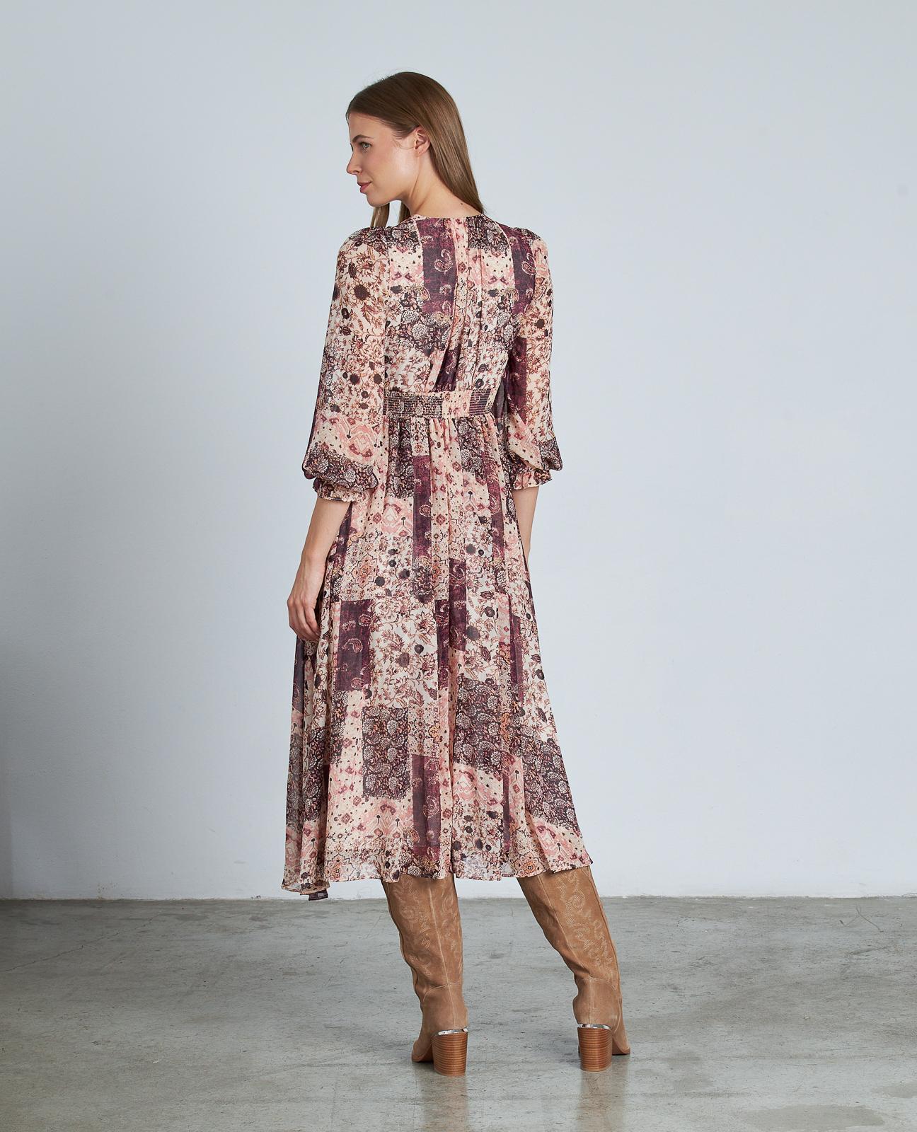 VESTIDO ESTAMPADO MANGA ABULLONADA - Image 6