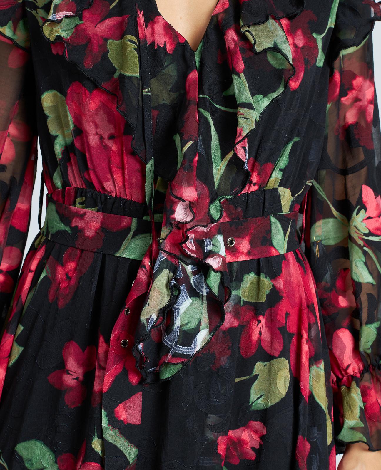 VESTIDO ESTAMPADO VOLANTES CINTURÓN - Image 7