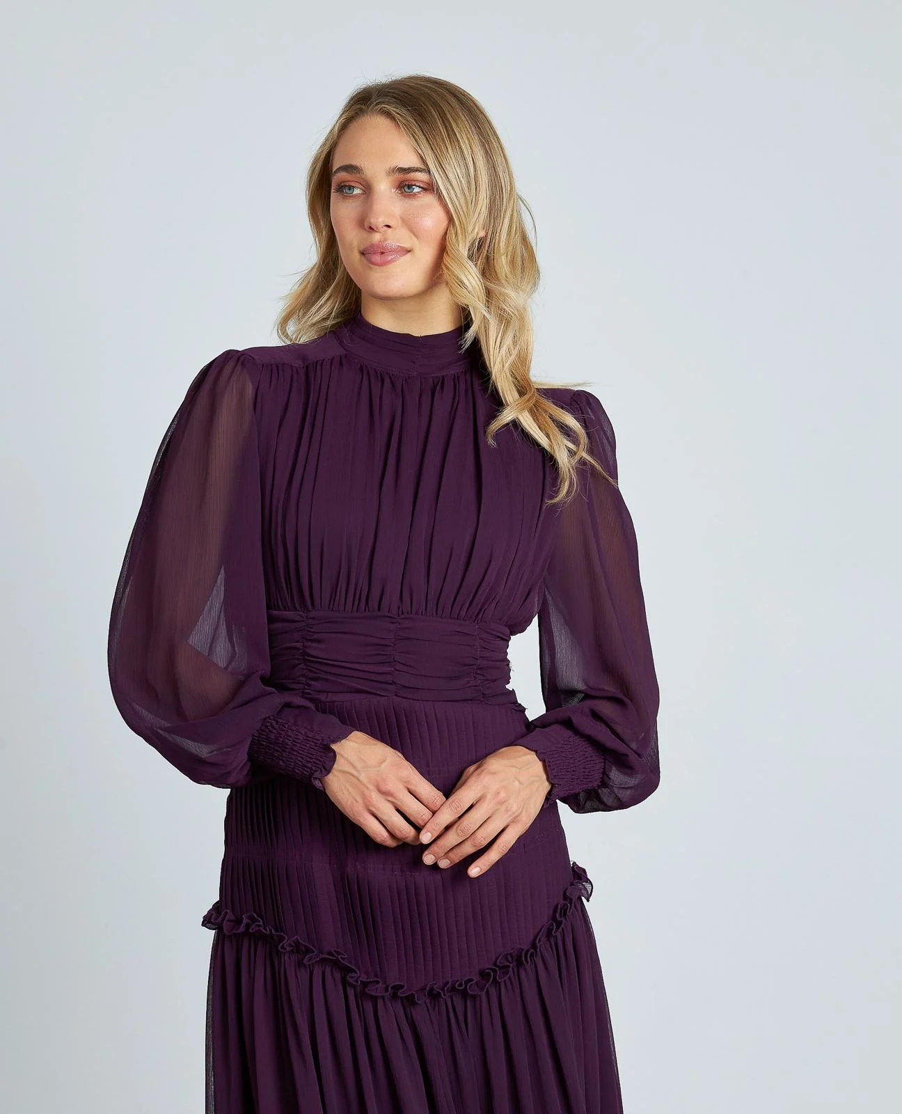 VESTIDO LARGO CON FRUNCIDO - Image 4