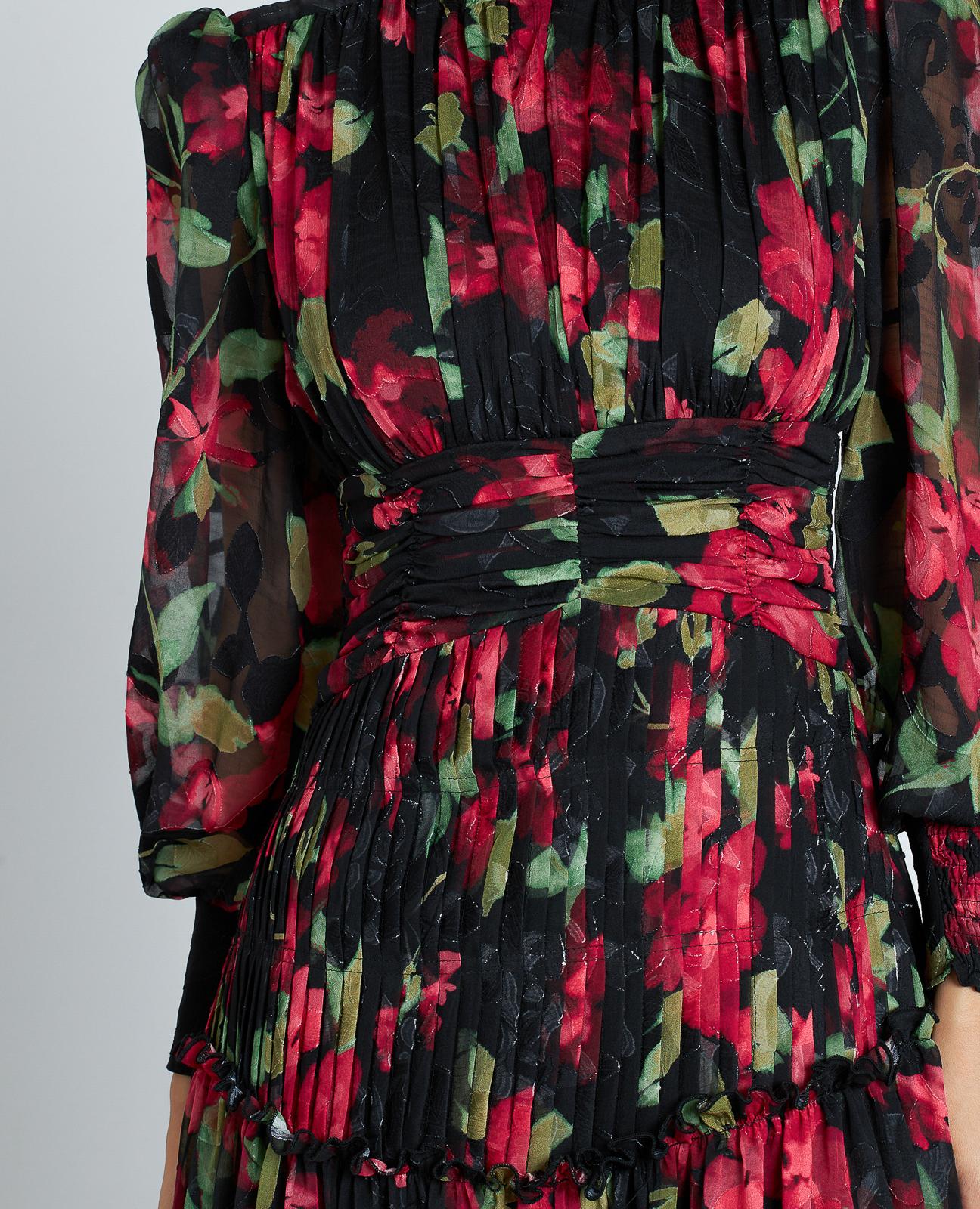 VESTIDO LARGO ESTAMPADO FRUNCIDO - Image 5