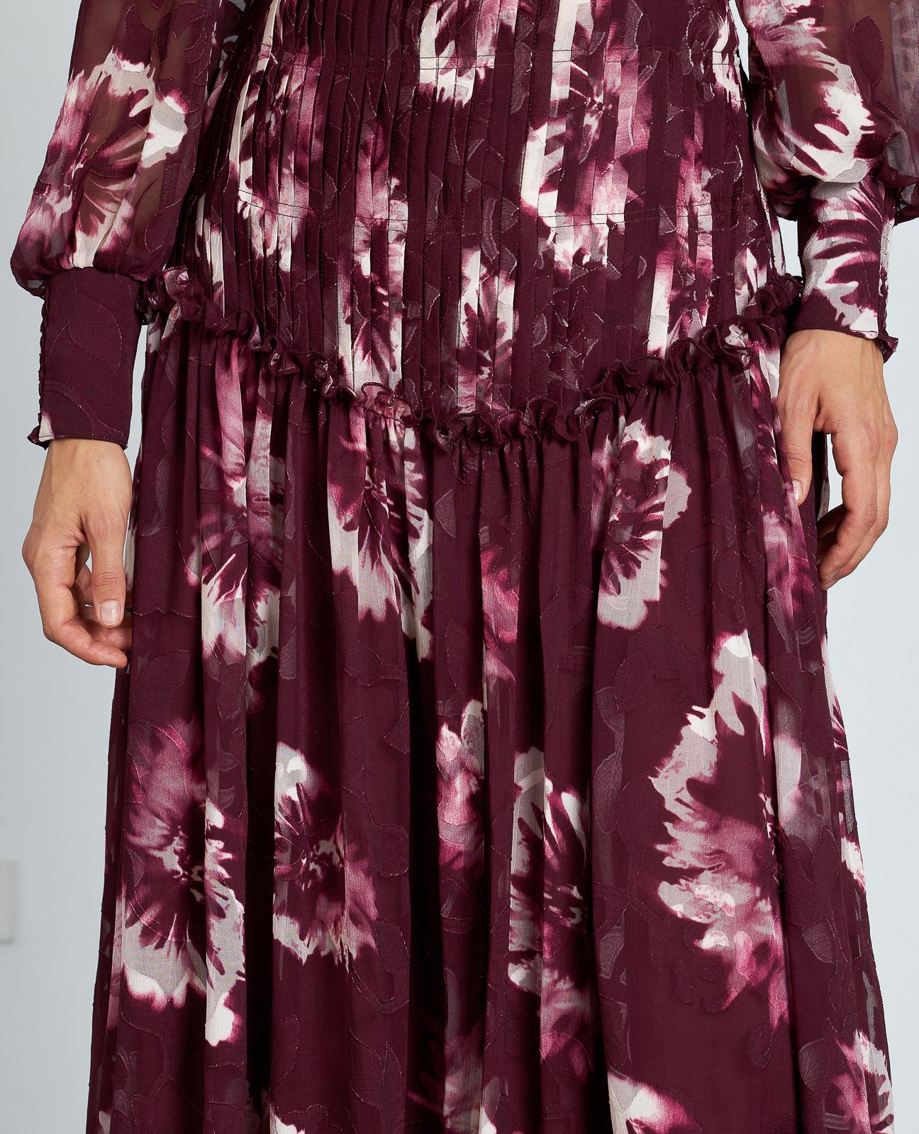 VESTIDO LARGO ESTAMPADO FRUNCIDO - Image 7