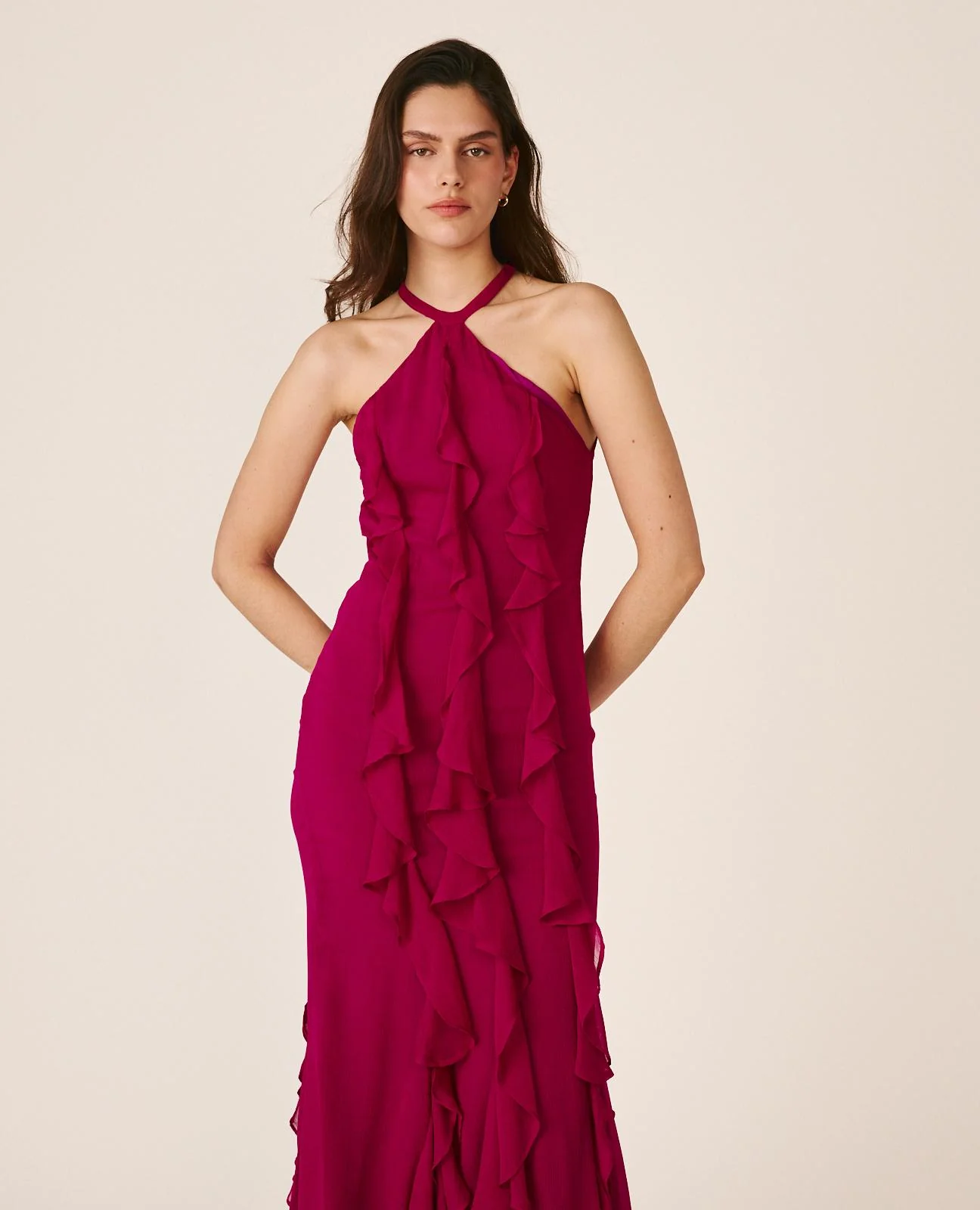VESTIDO LARGO LISO - Image 3