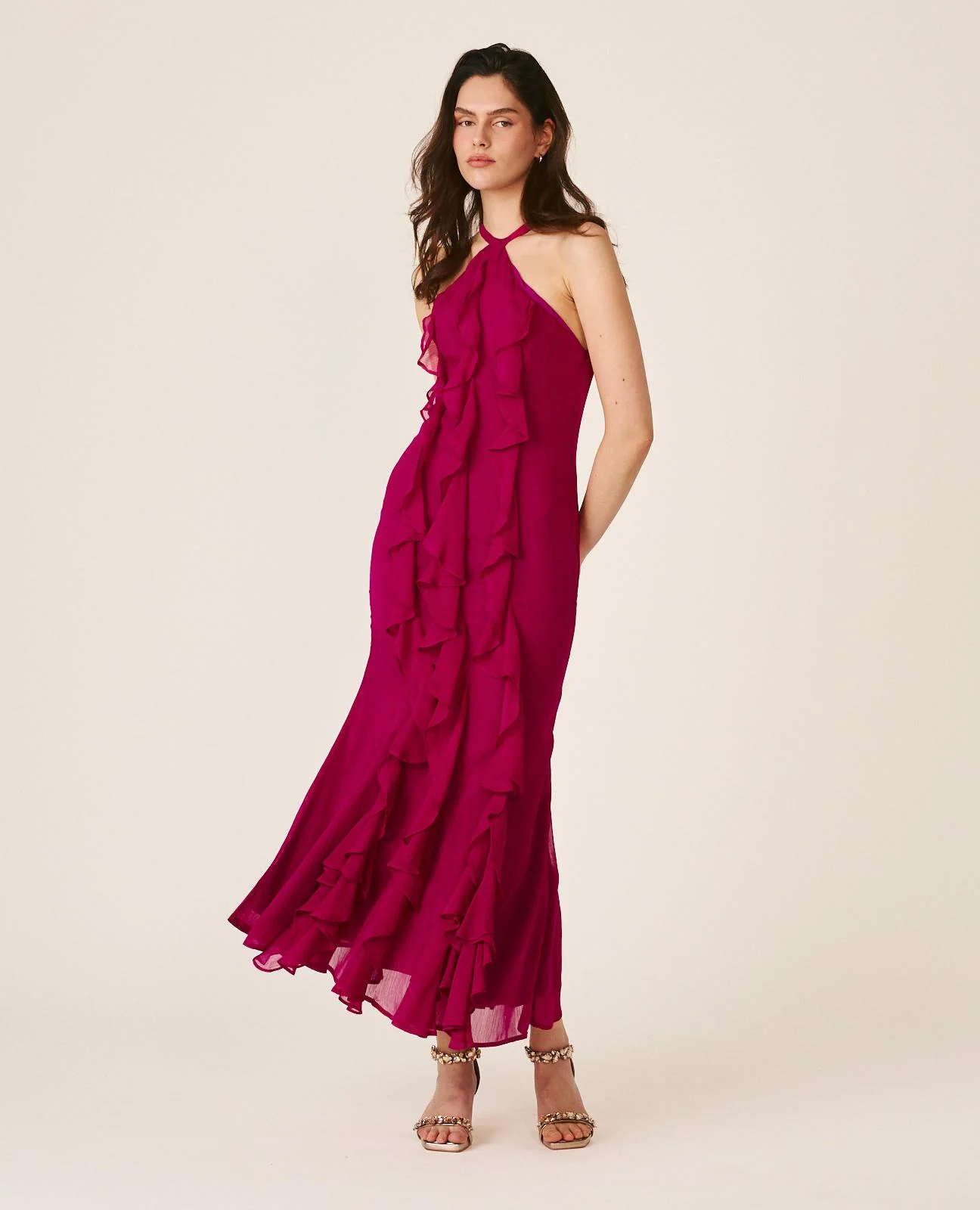 VESTIDO LARGO LISO - Image 4
