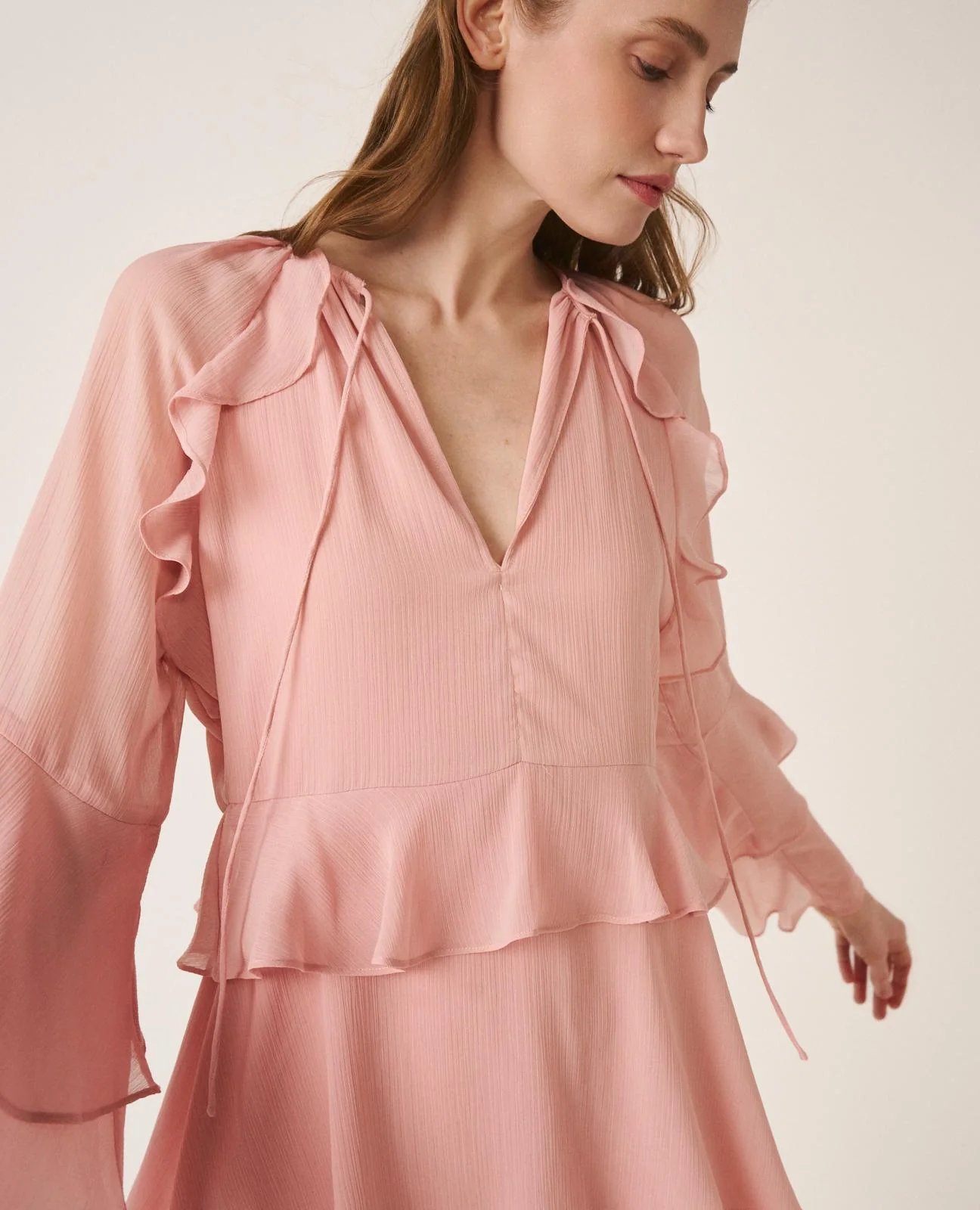 VESTIDO MANGA ACAMPANADA - Image 8