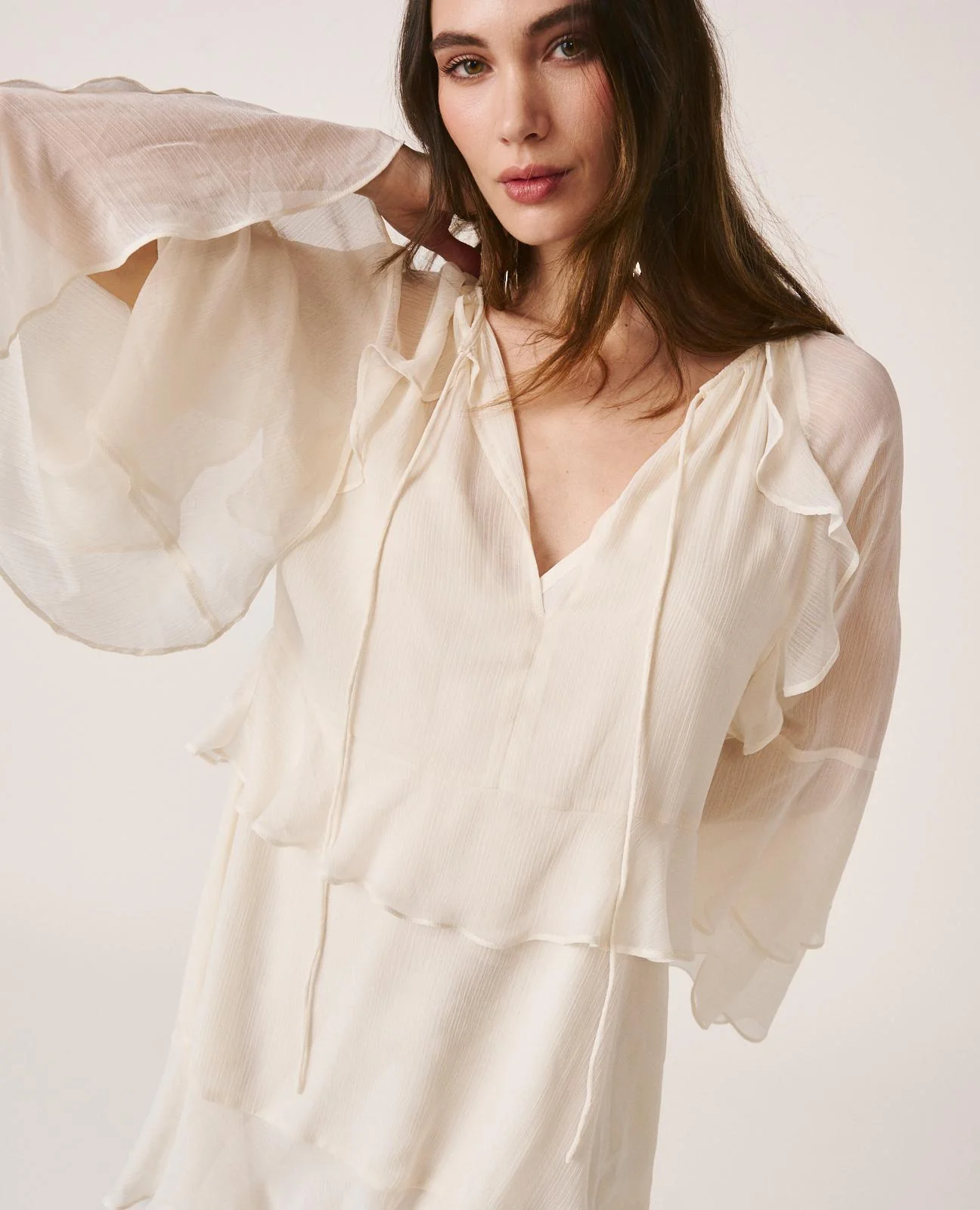 VESTIDO MANGA ACAMPANADA - Image 3