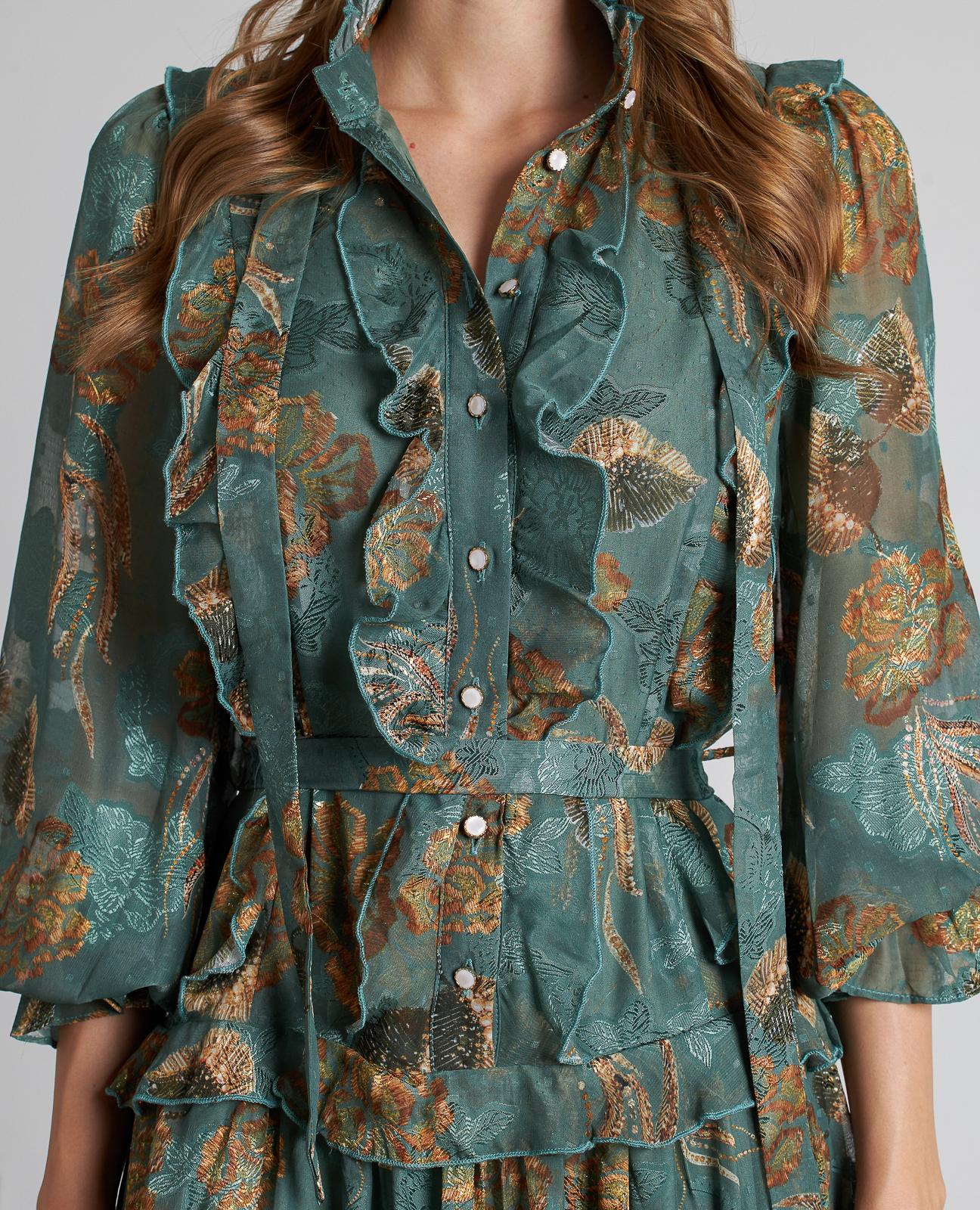 VESTIDO MIDI ESTAMPADO VOLANTES - Image 6