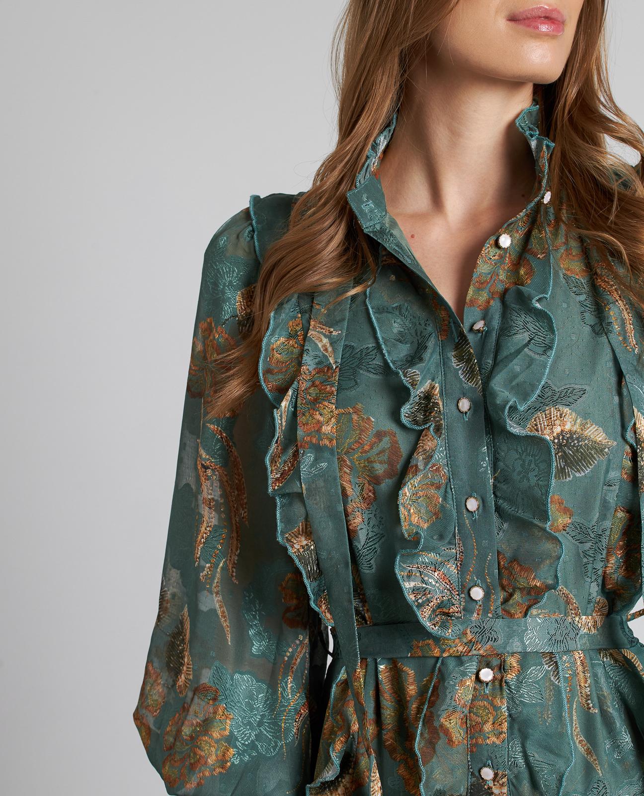 VESTIDO MIDI ESTAMPADO VOLANTES - Image 7