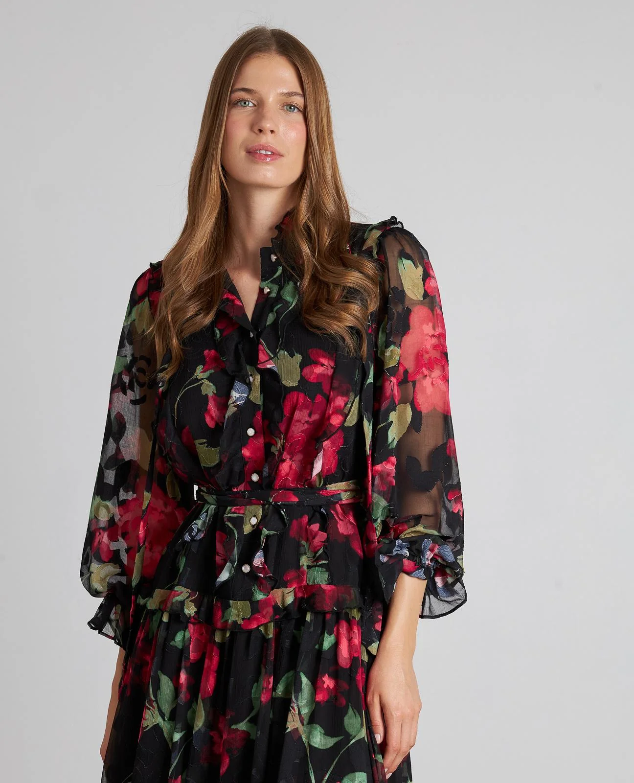 VESTIDO MIDI FLORES - Image 2