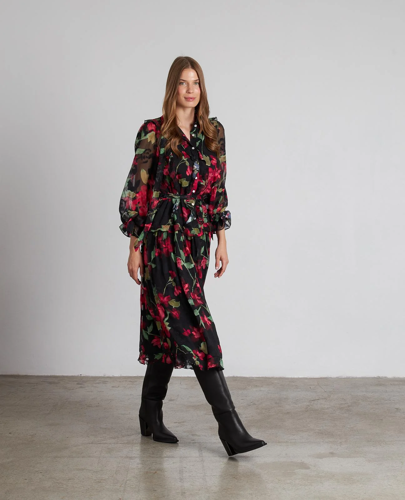 VESTIDO MIDI FLORES - Image 3