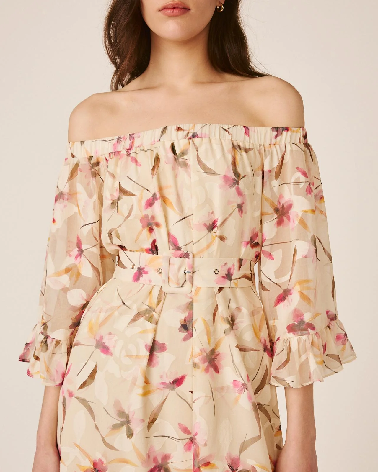 VESTIDO MIDI MANGA ACAMPANADA - Image 7