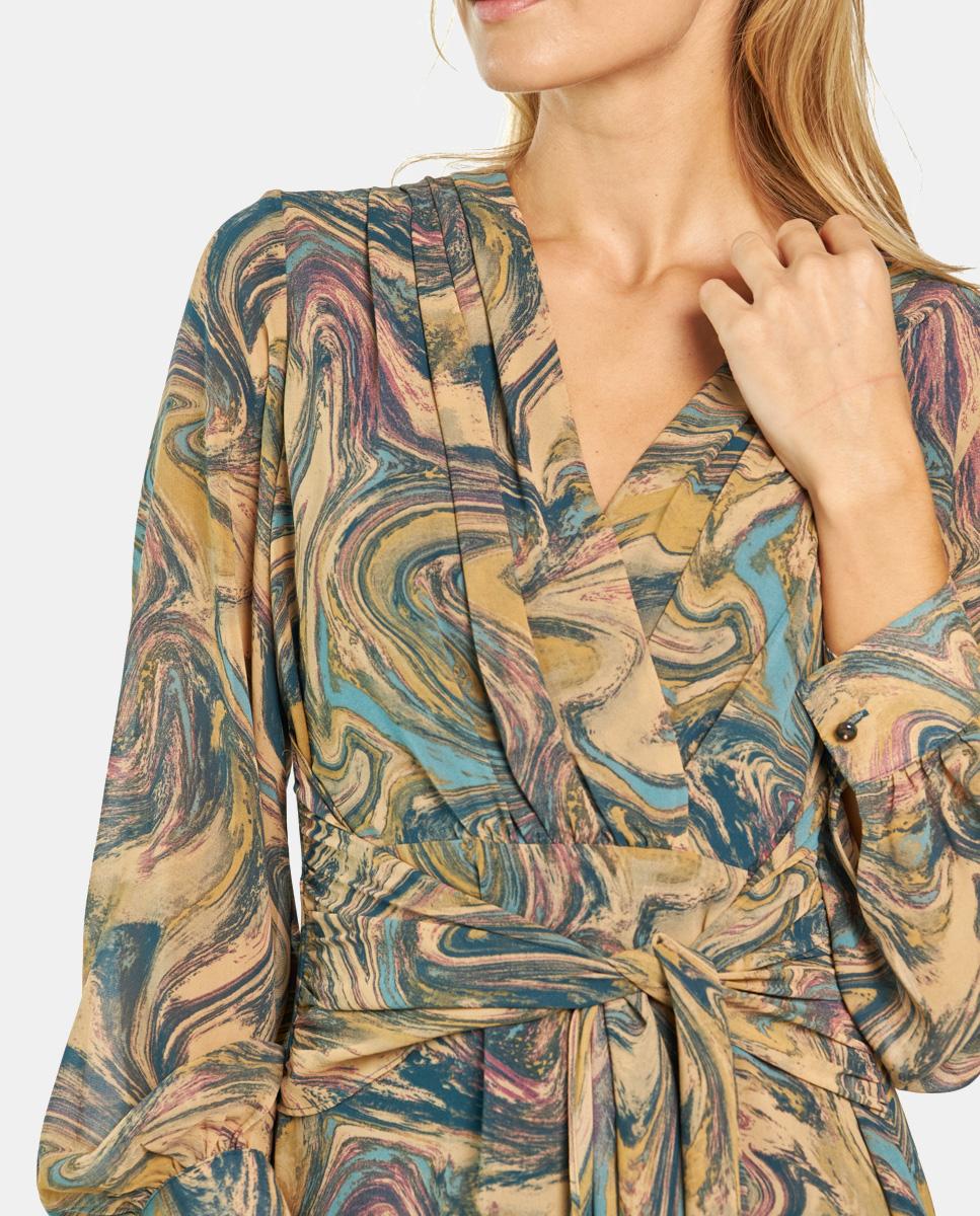 VESTIDO MIDI NUDO ESTAMPADO - Image 3