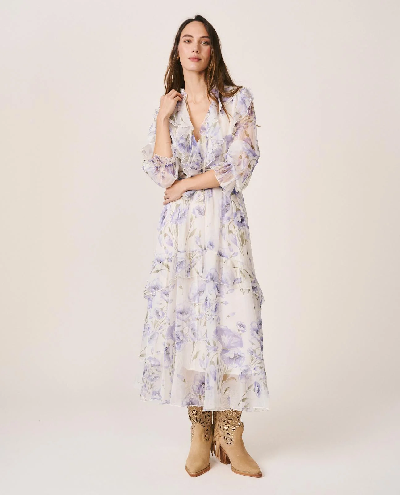 VESTIDO MIDI VOLANTES - Image 4