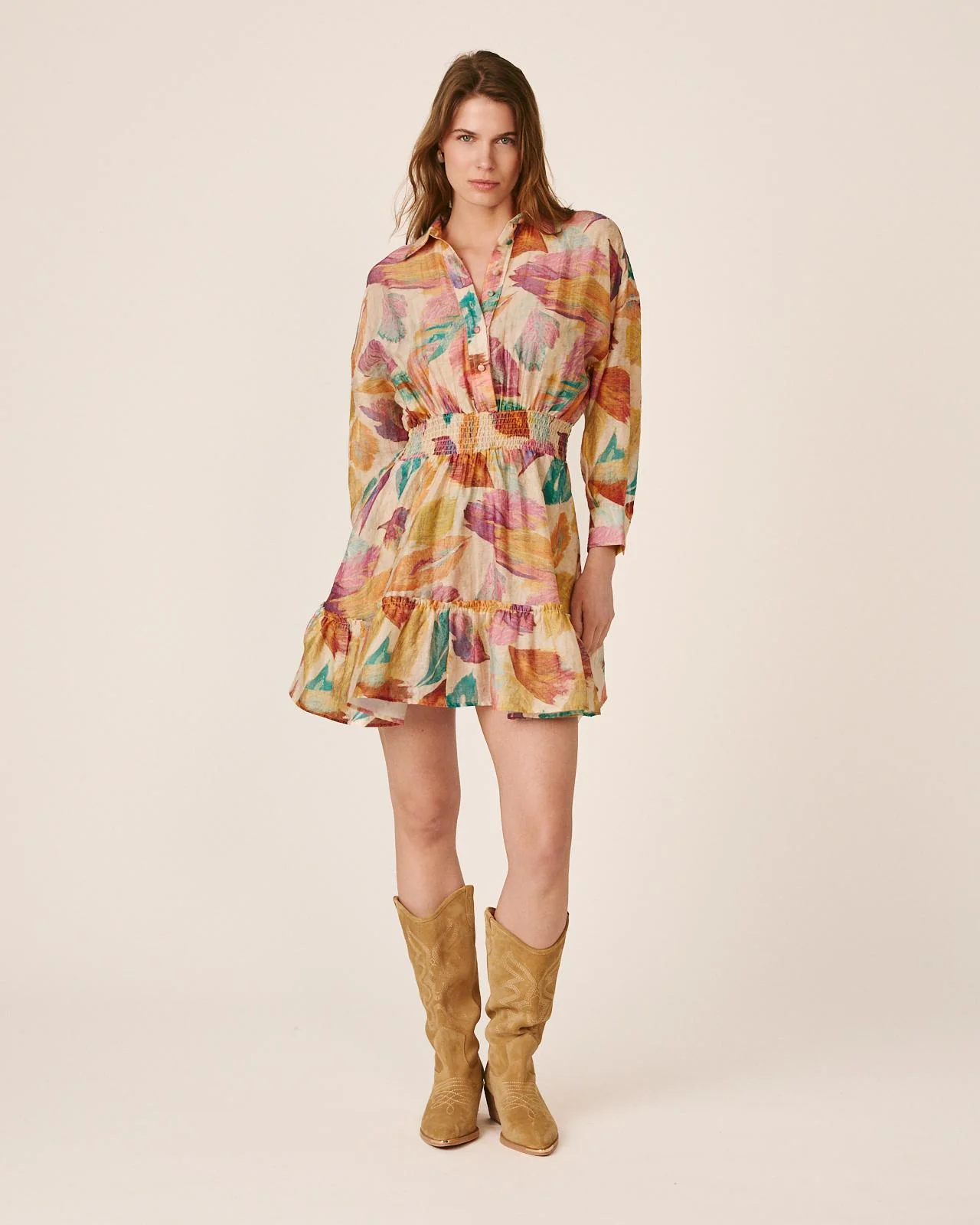 VESTIDO MINI MANGA CAMISERA - Image 5